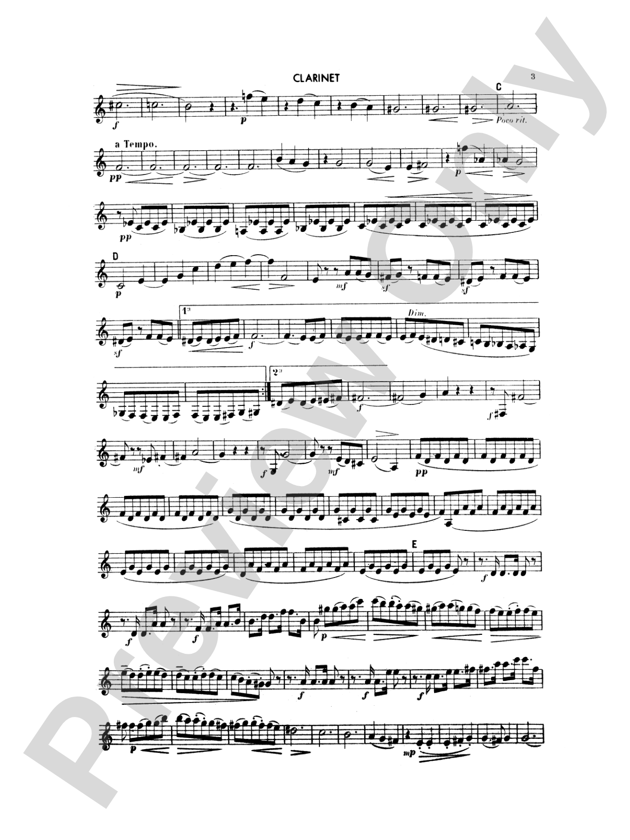 Woodwind Quintet: 1st B-flat Clarinet