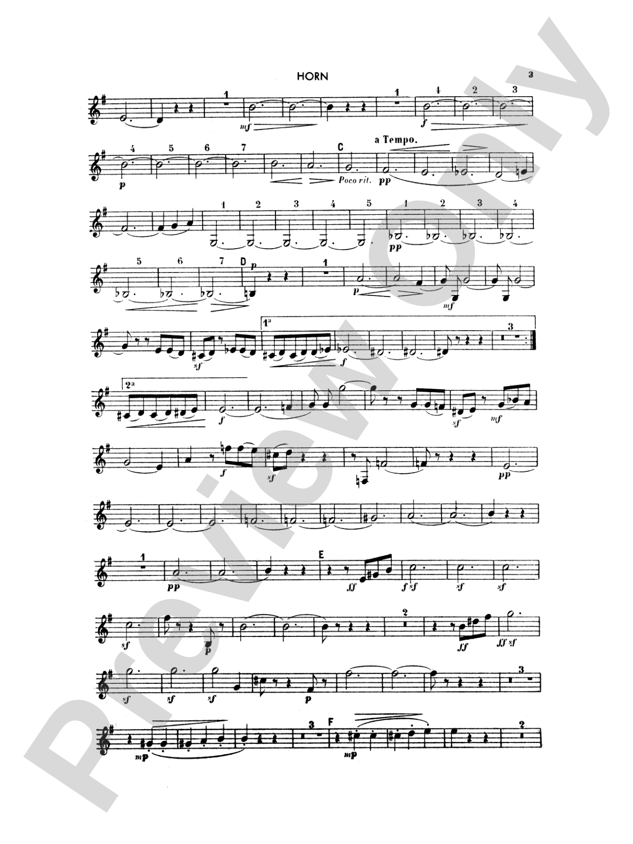 Woodwind Quintet: Horn in E-flat