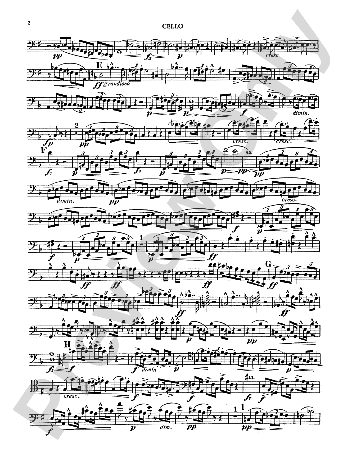 Quintet in G Major, Op. 77: Cello