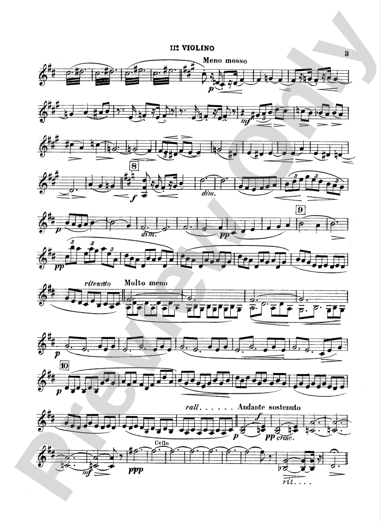 String Quartet in D Major (1907): 2nd Violin