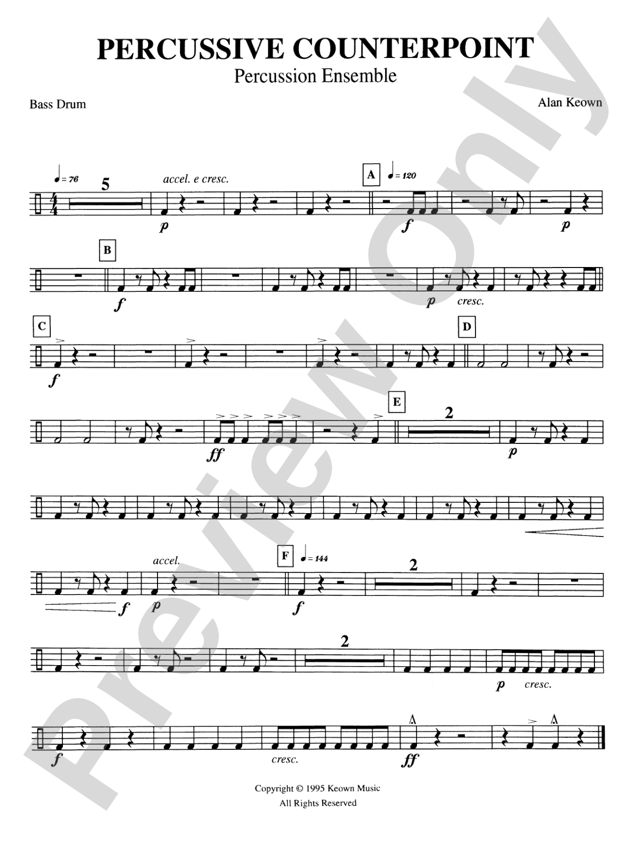 Percussive Counterpoint: Bass Drum