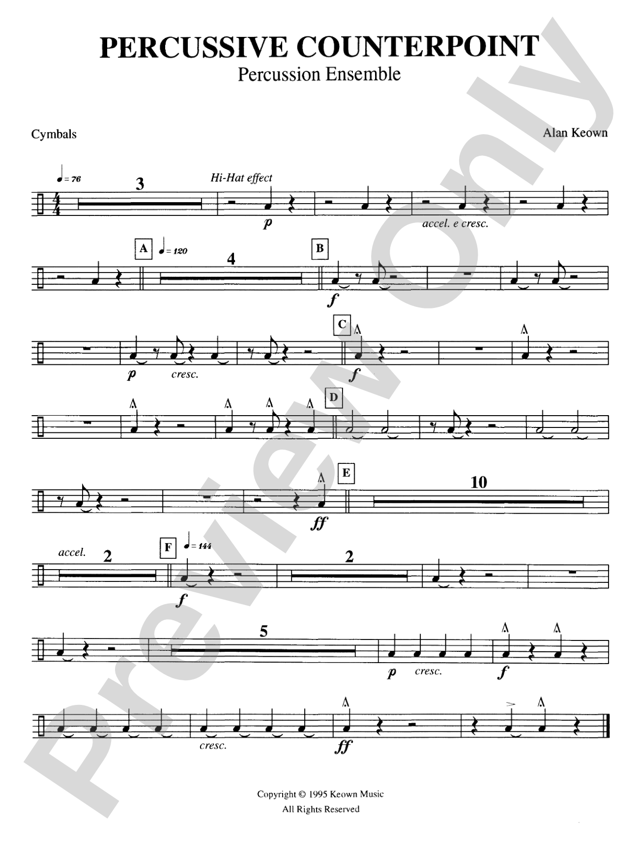 Percussive Counterpoint: Cymbals