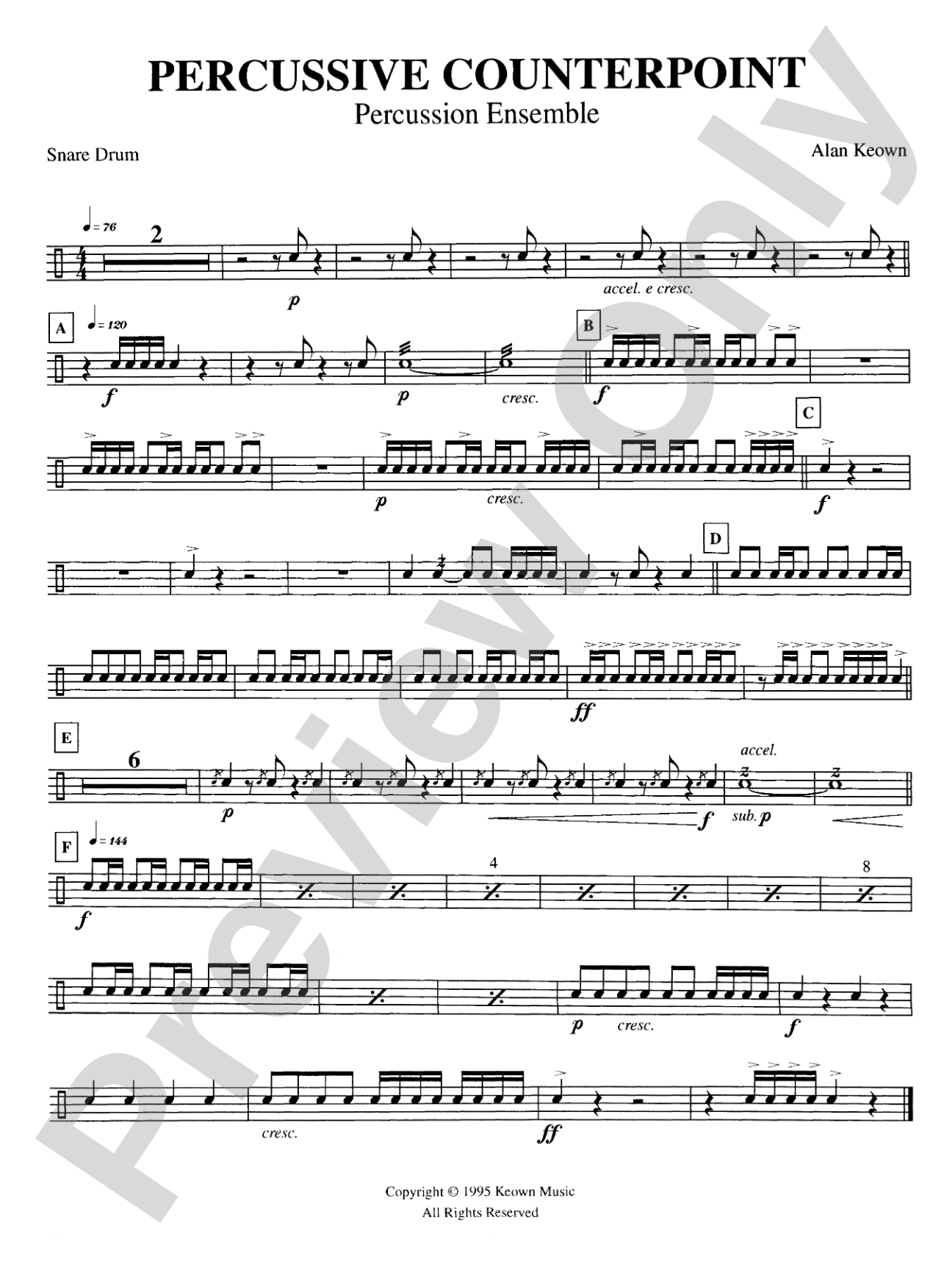 Percussive Counterpoint: Snare Drum