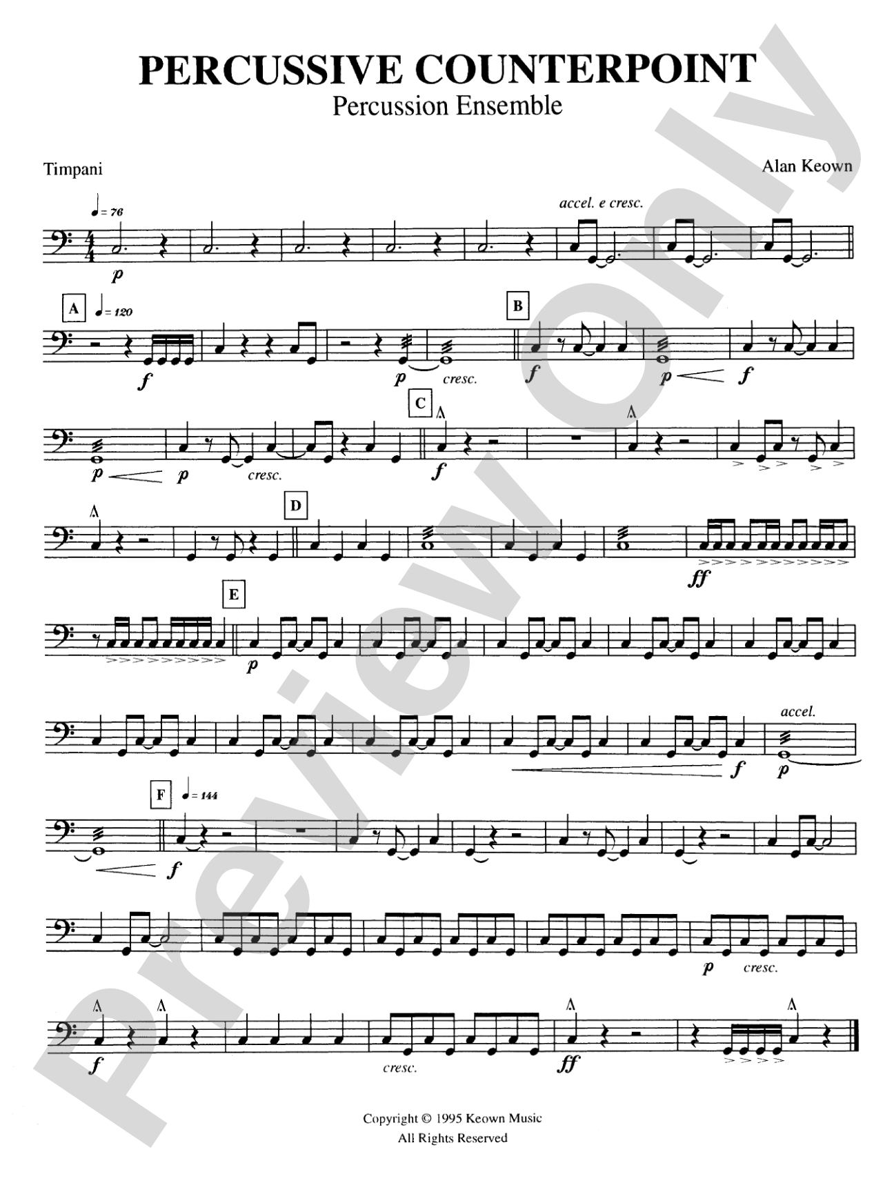 Percussive Counterpoint: Timpani