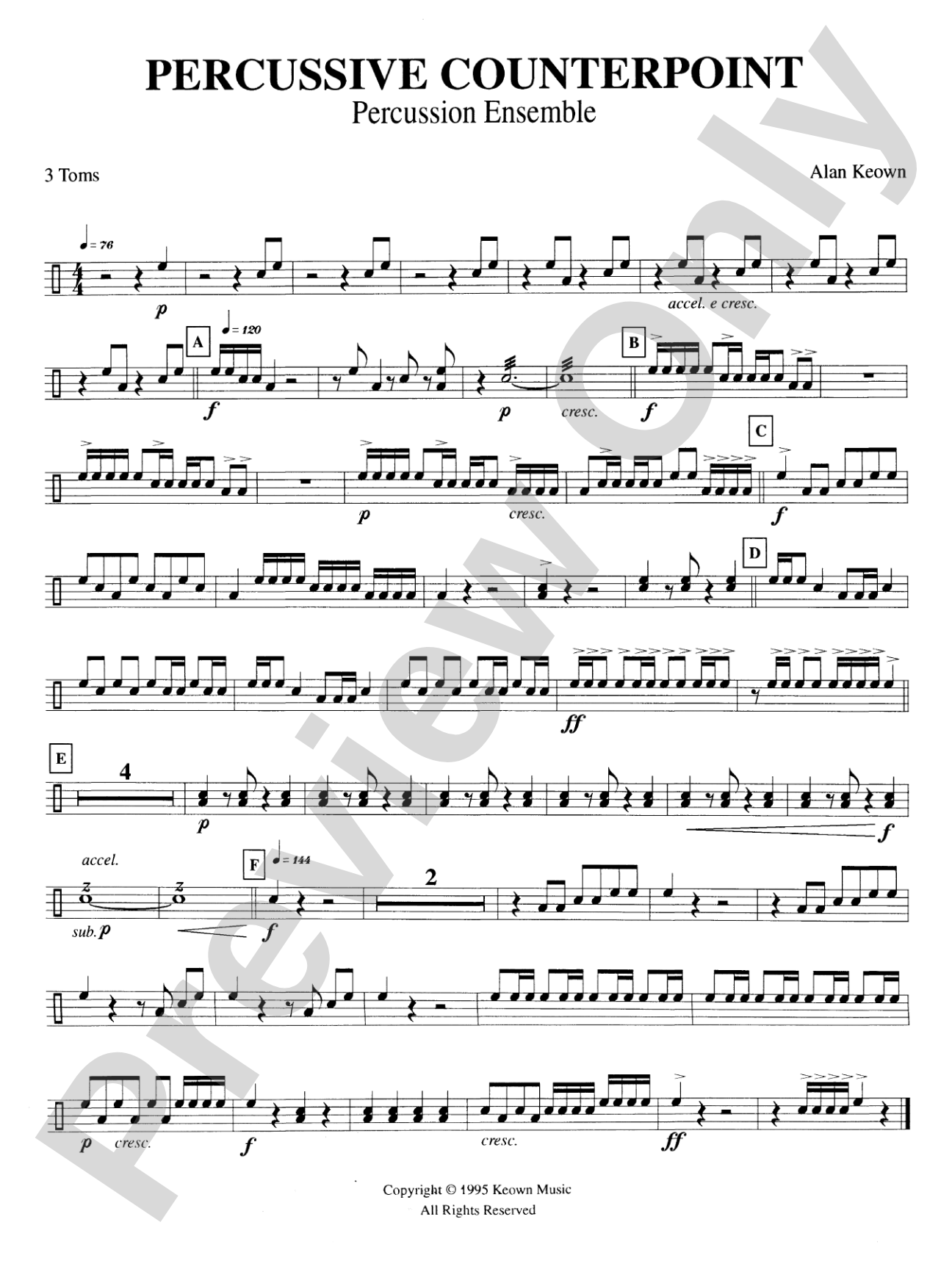 Percussive Counterpoint: Tom-Toms
