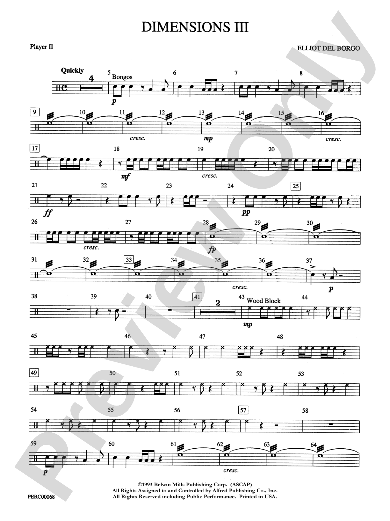 Dimensions III: 2nd Percussion