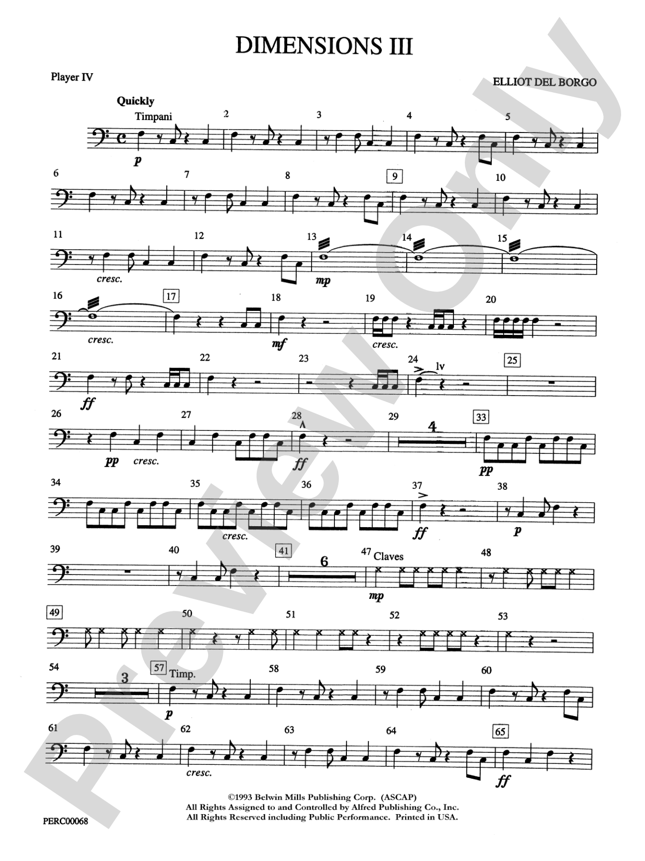 Dimensions III: 4th Percussion