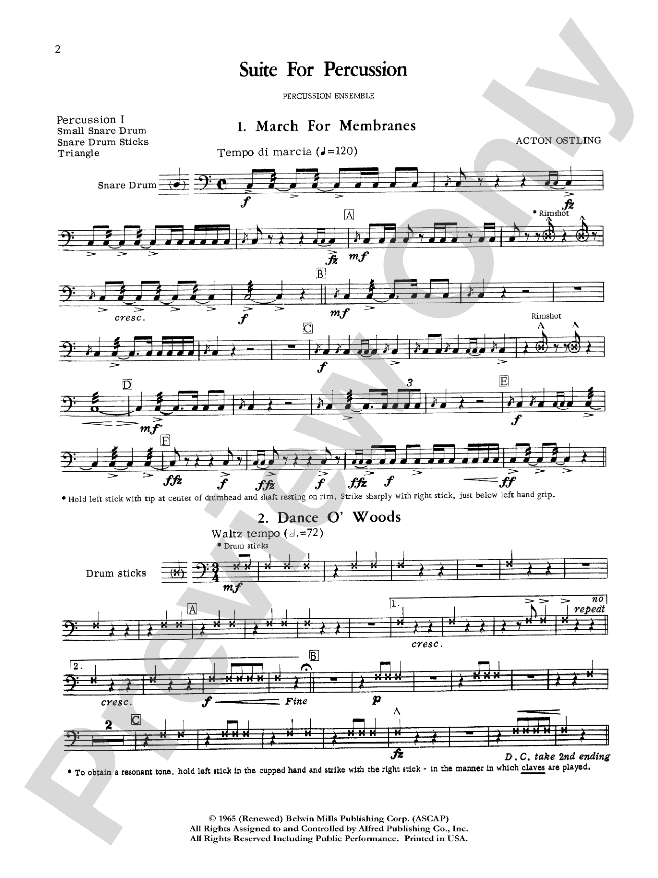 Suite for Percussion: 1st Percussion