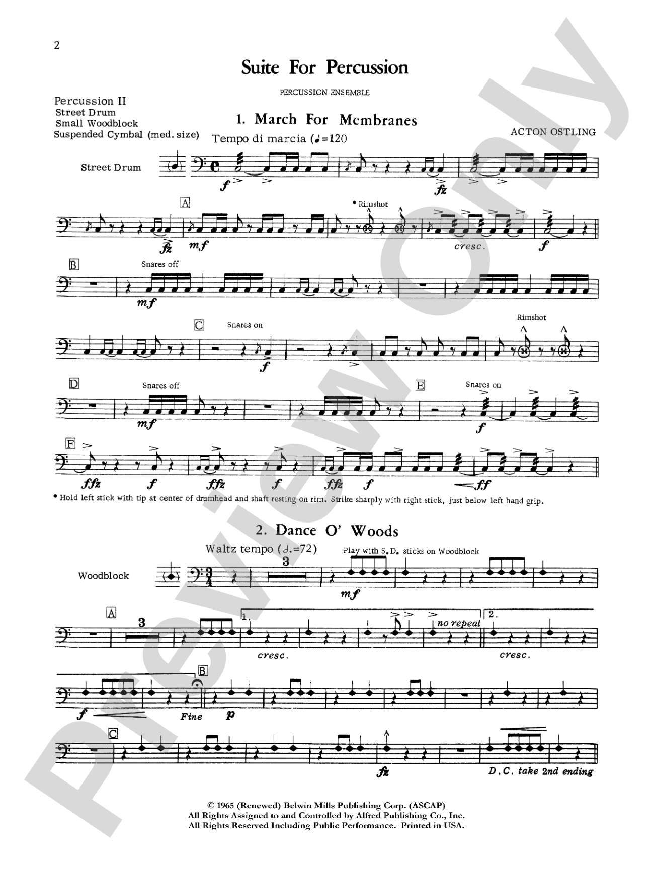 Suite for Percussion: 2nd Percussion
