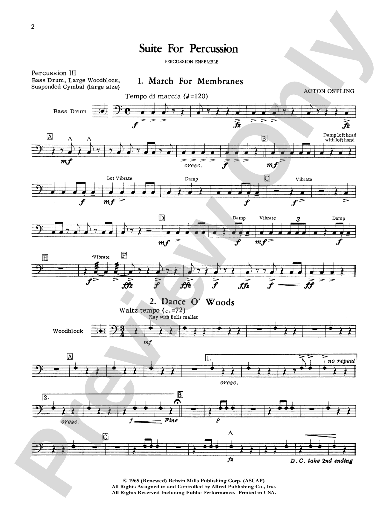 Suite for Percussion: 3rd Percussion