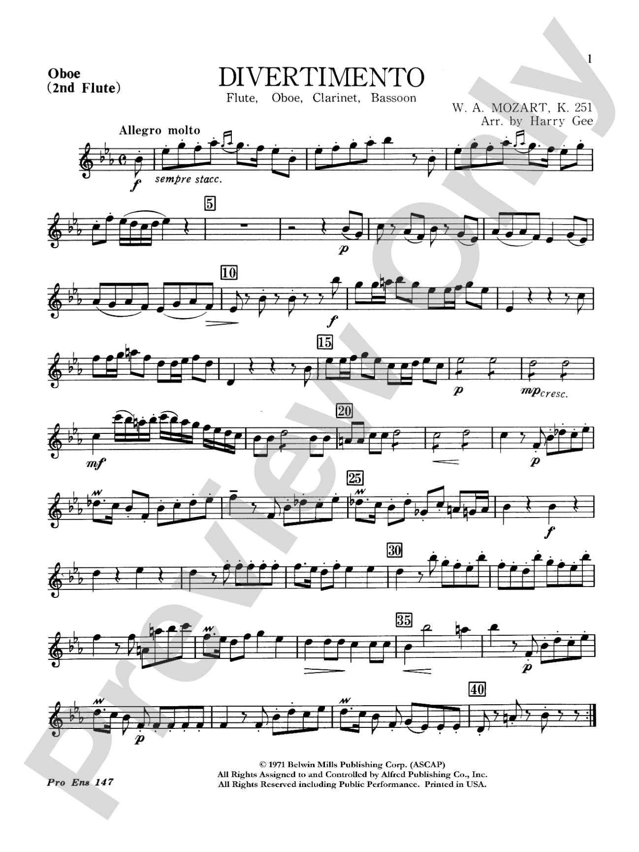 Divertimento: Oboe