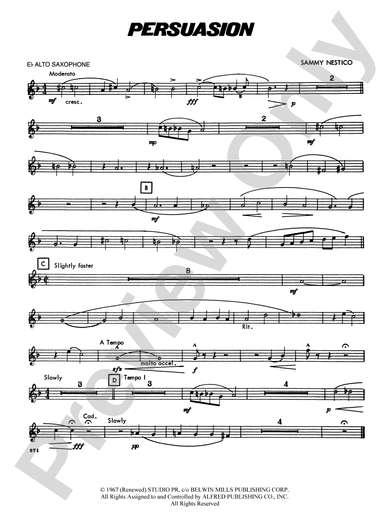 Persuasion: E-flat Alto Saxophone