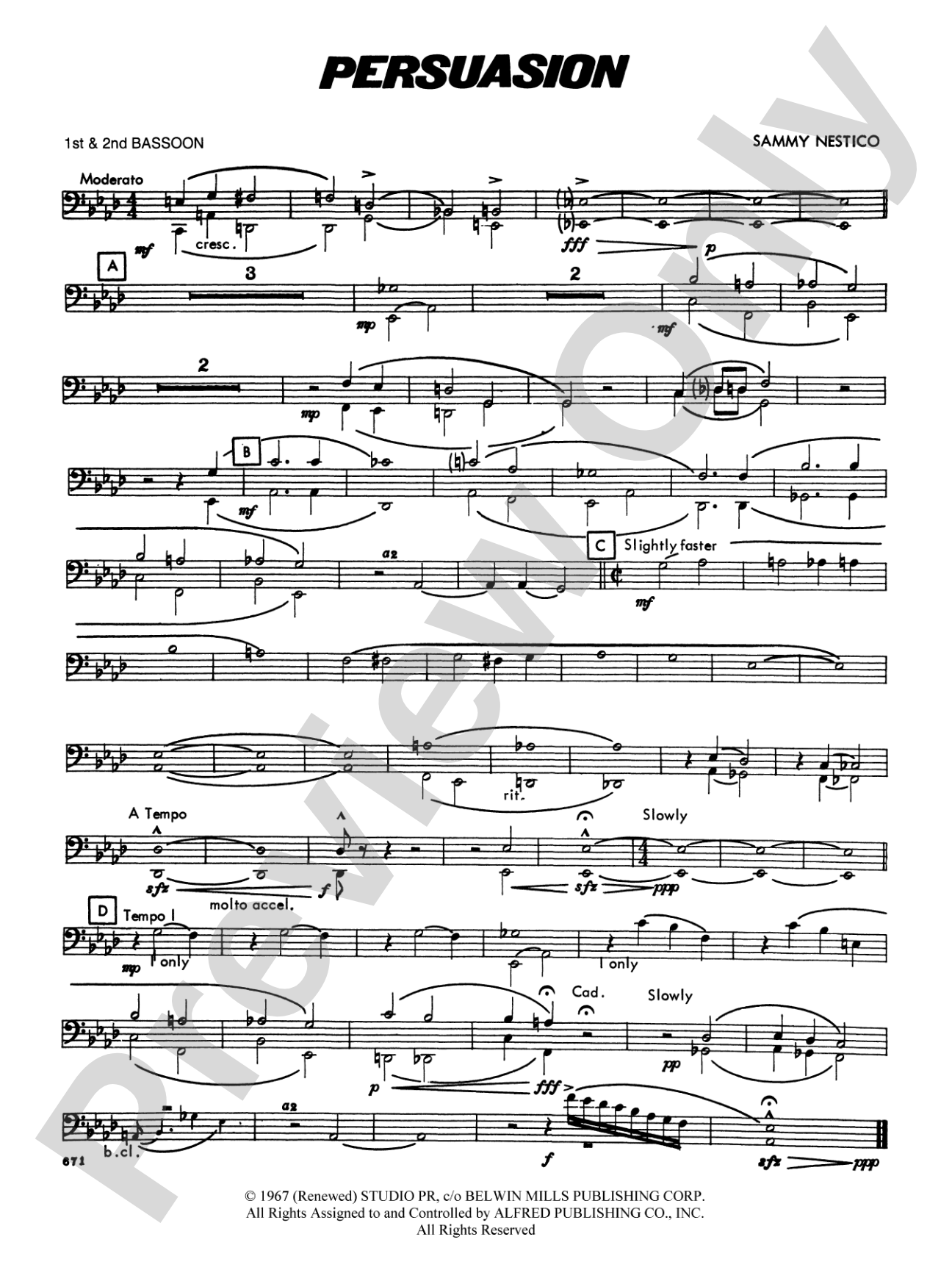 Persuasion: 1st & 2nd Bassoon