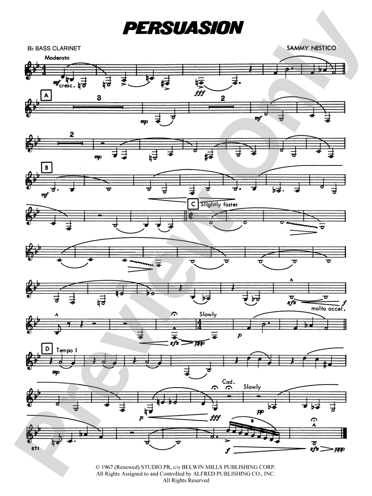 Persuasion: B-flat Bass Clarinet