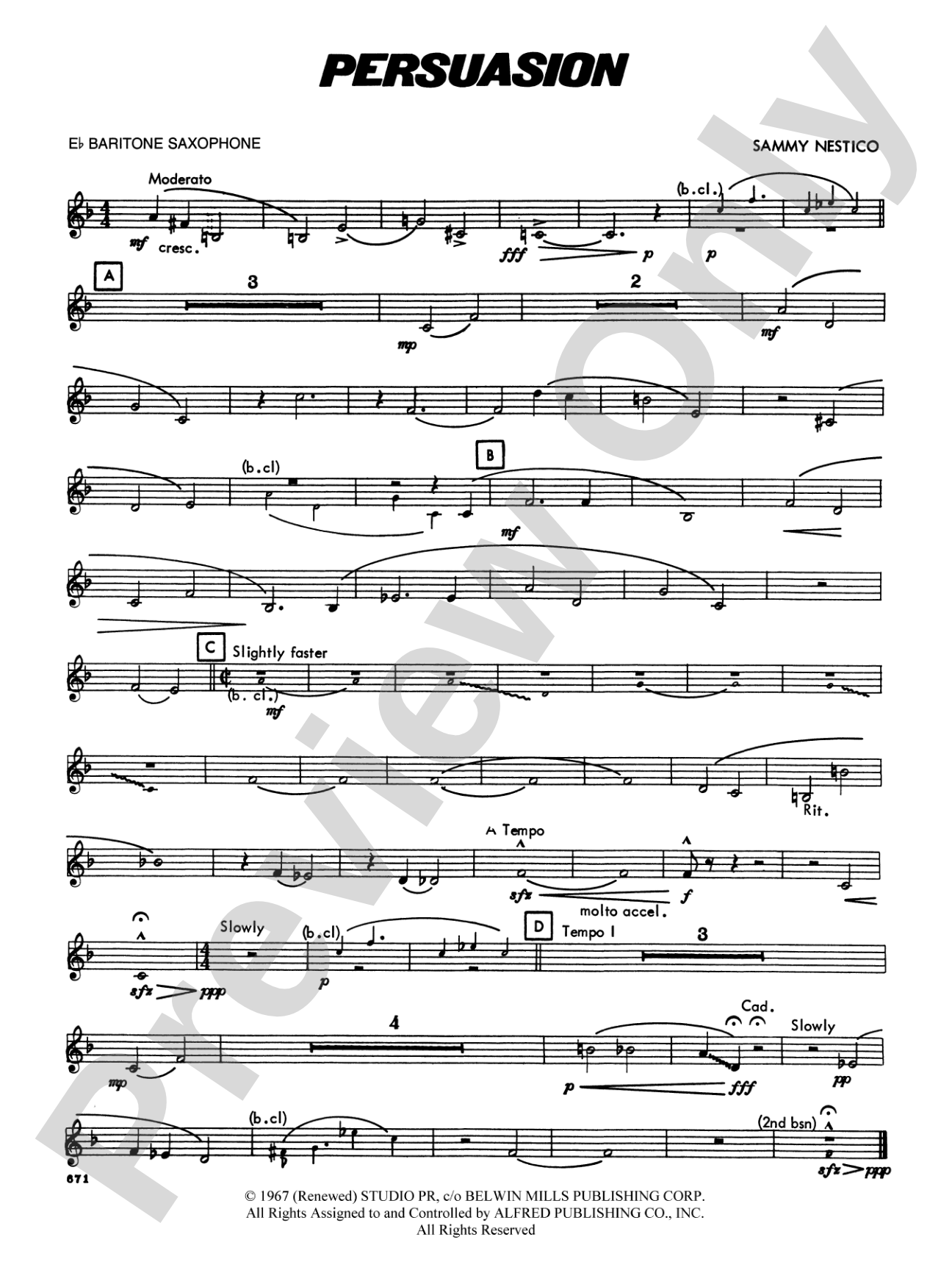 Persuasion: E-flat Baritone Saxophone