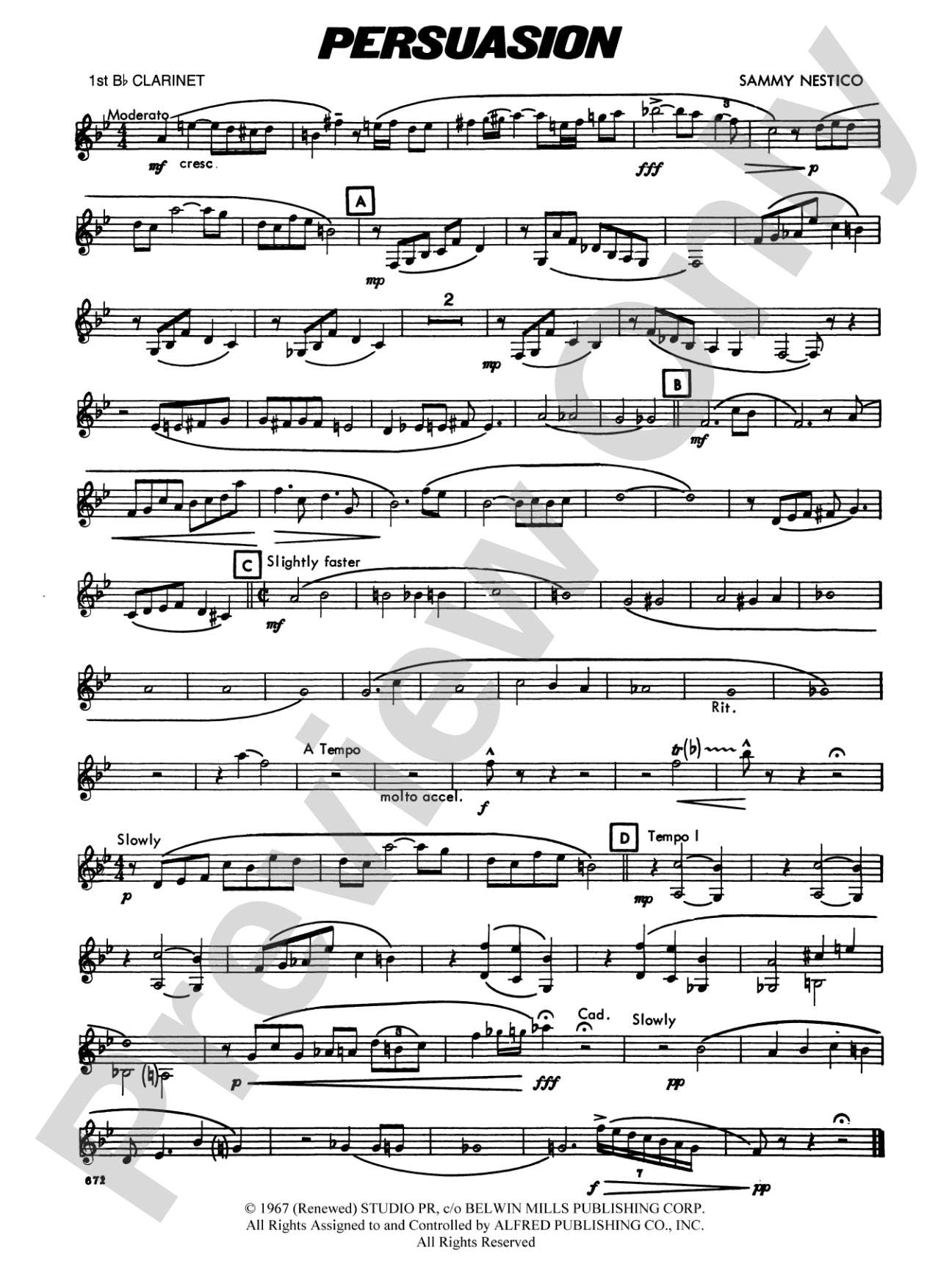 Persuasion: 1st B-flat Clarinet