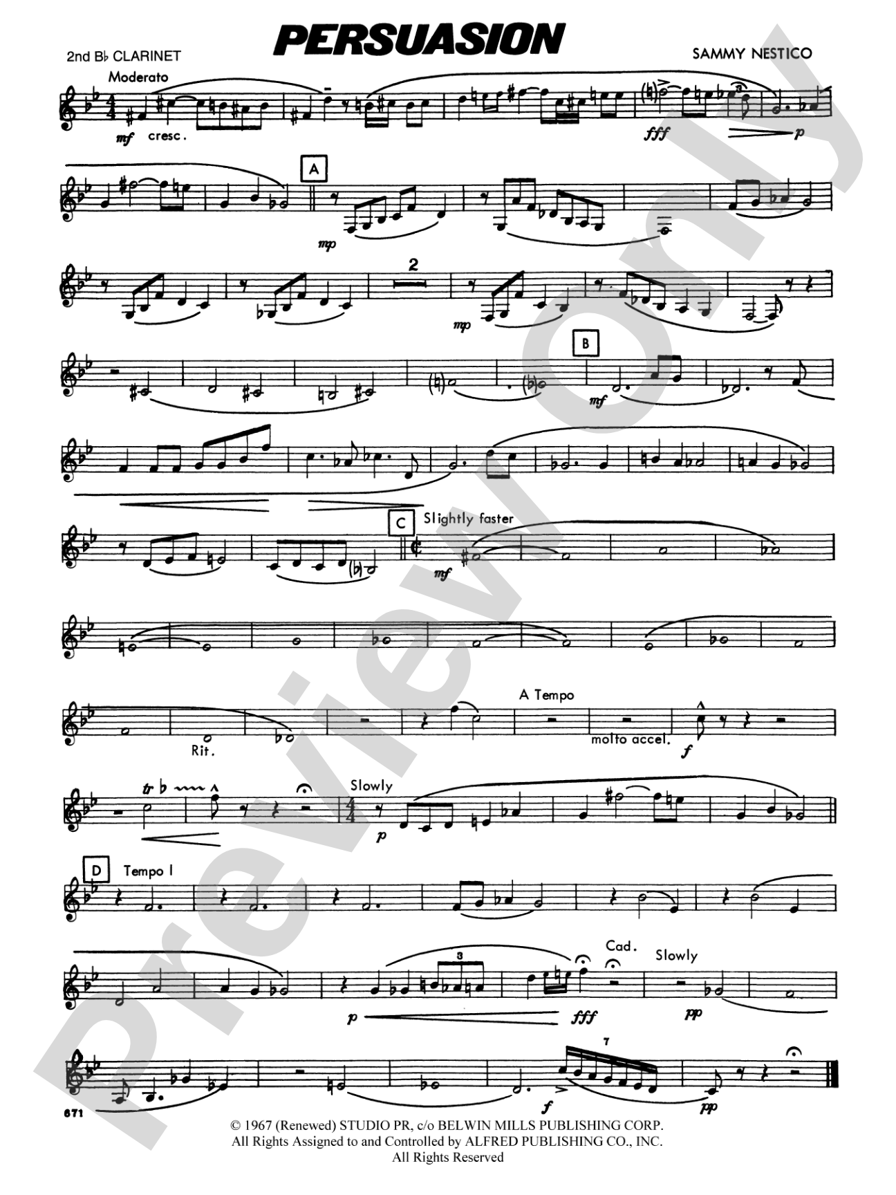 Persuasion: 2nd B-flat Clarinet