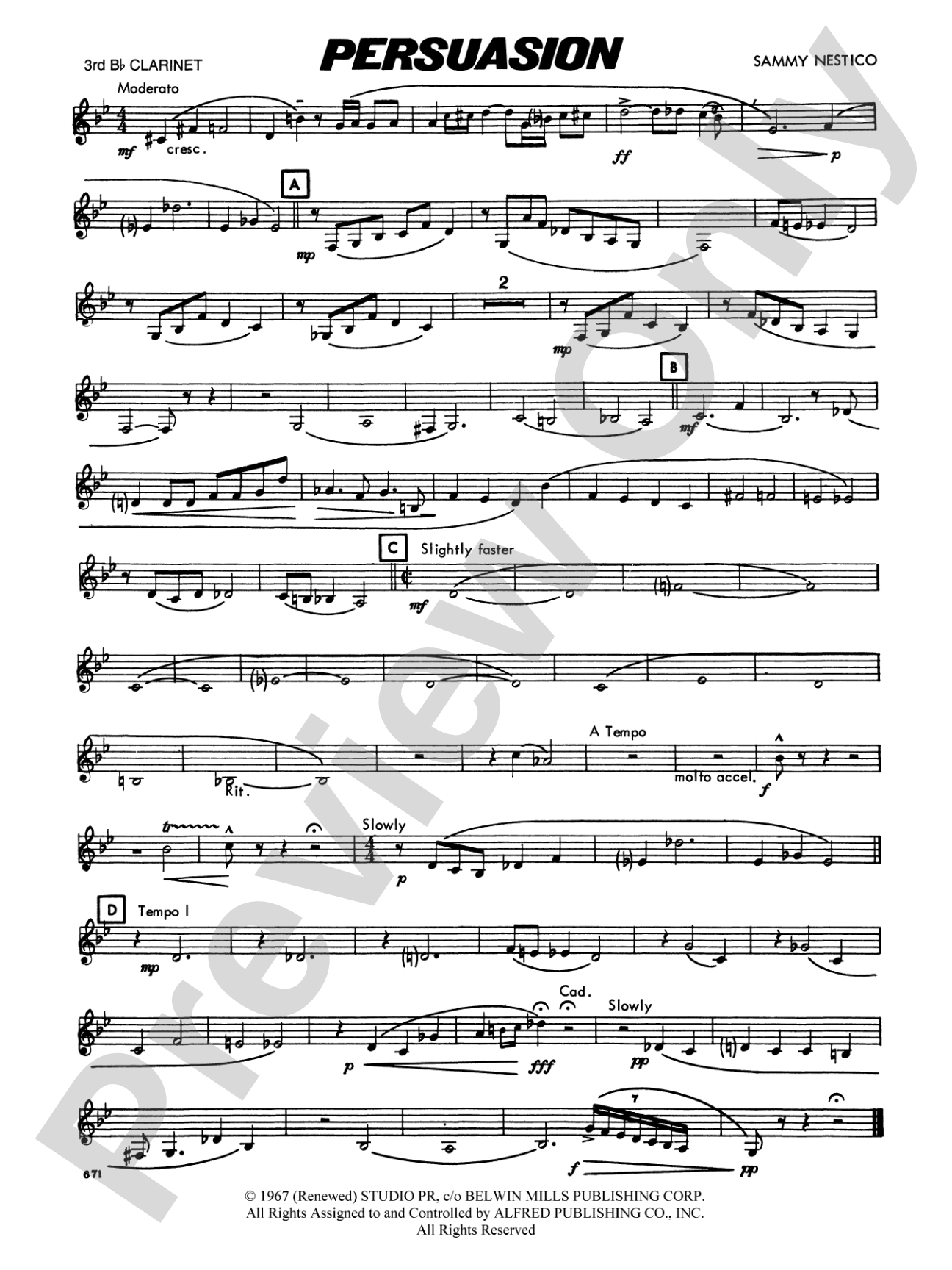 Persuasion: 3rd B-flat Clarinet