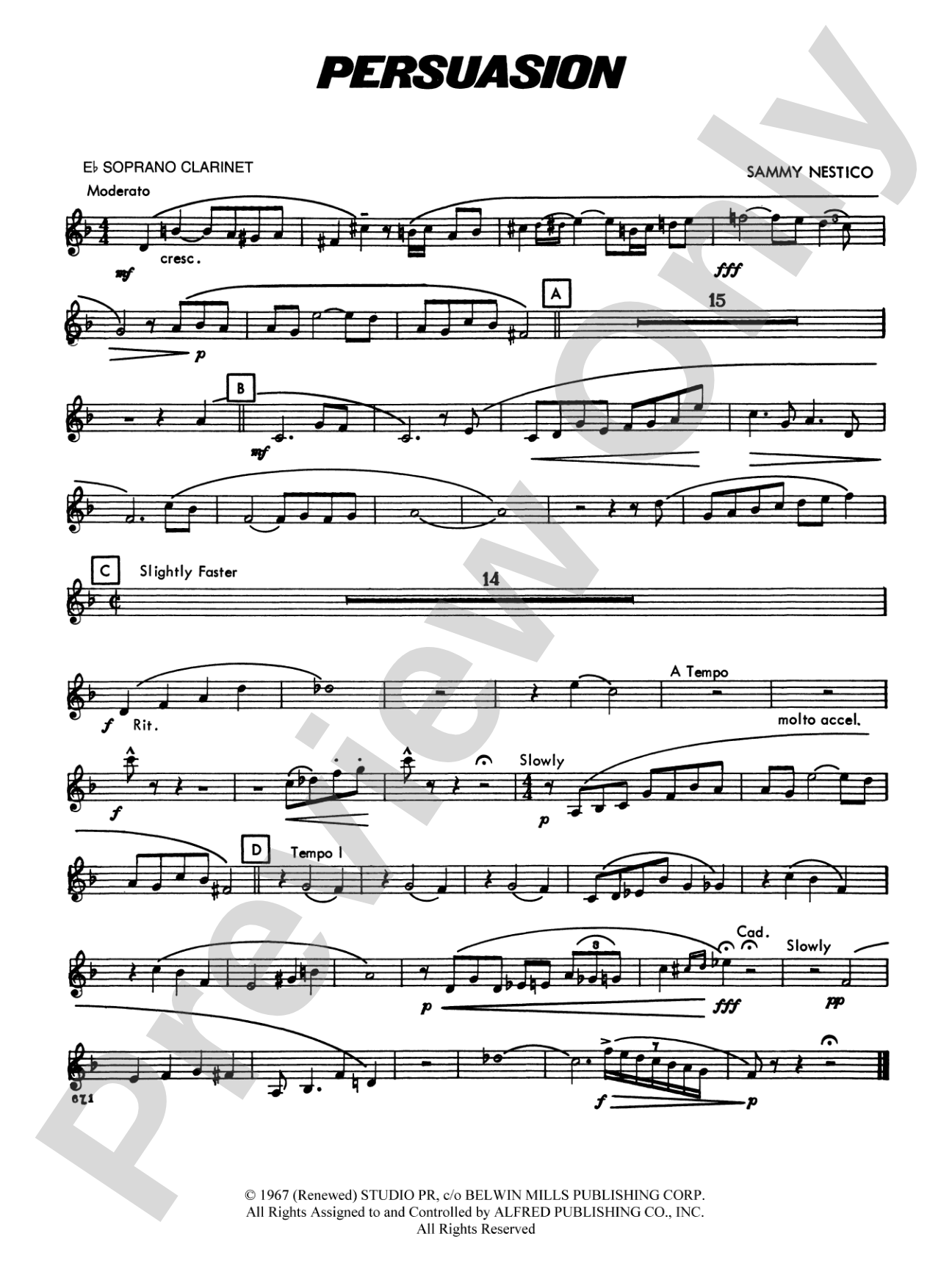 Persuasion: E-flat Soprano Clarinet