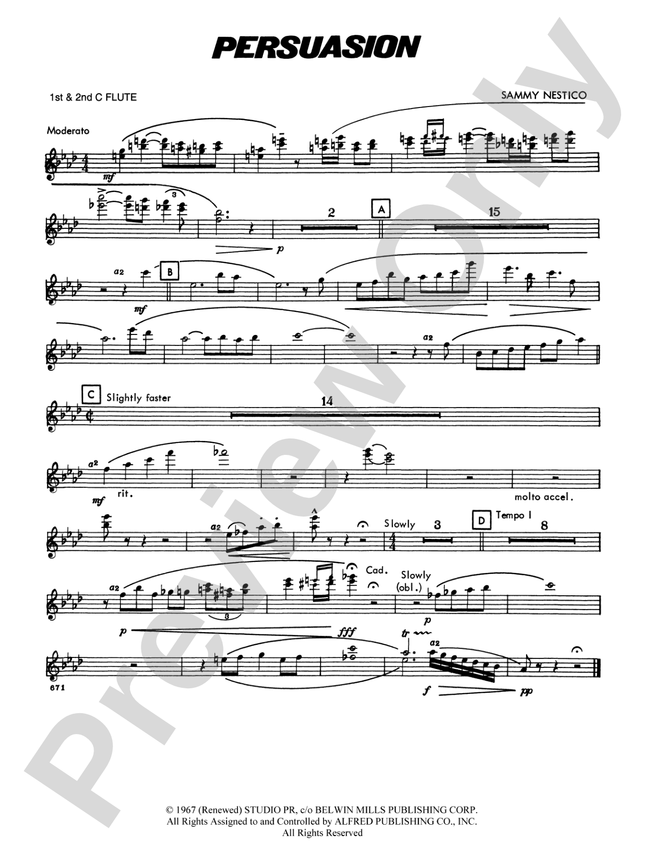 Persuasion: 1st & 2nd Flute