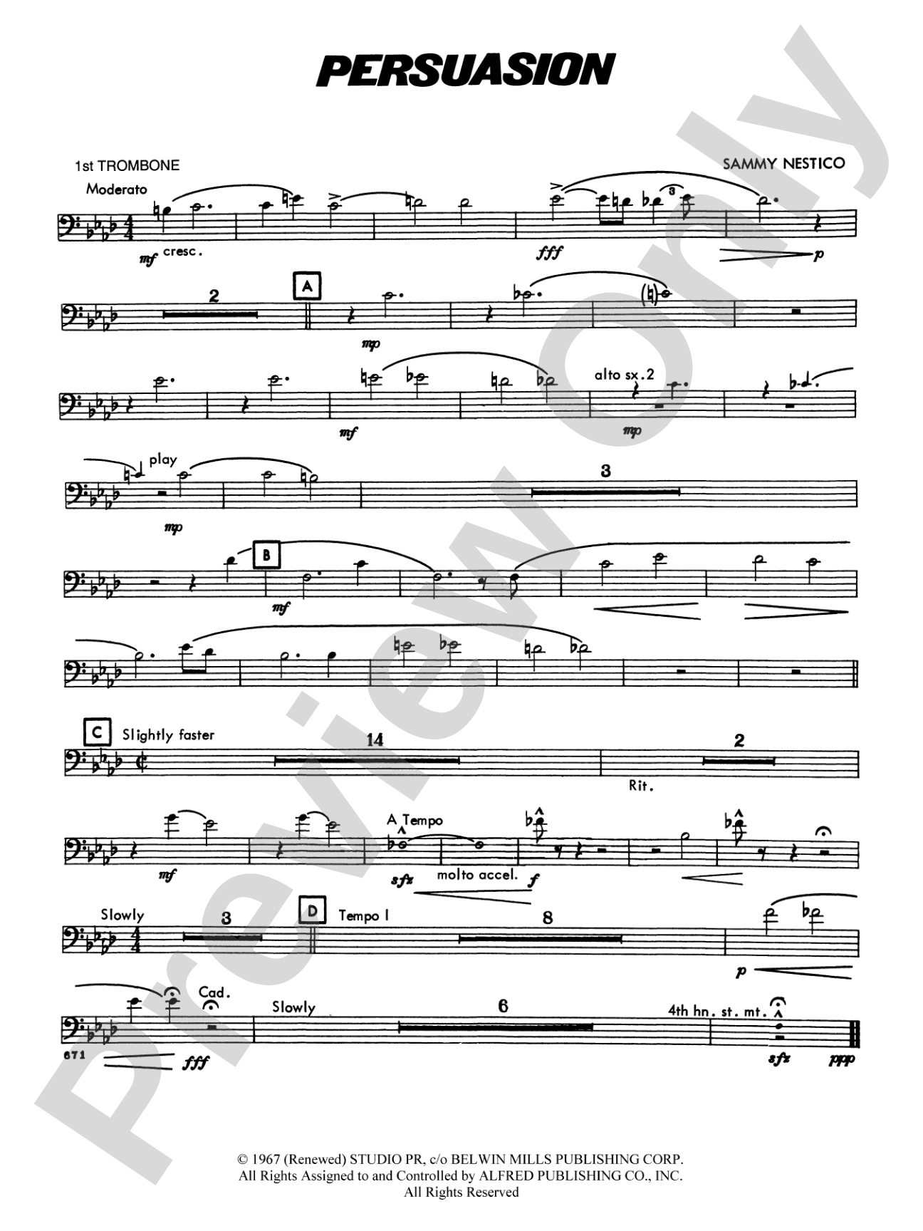 Persuasion: 1st Trombone