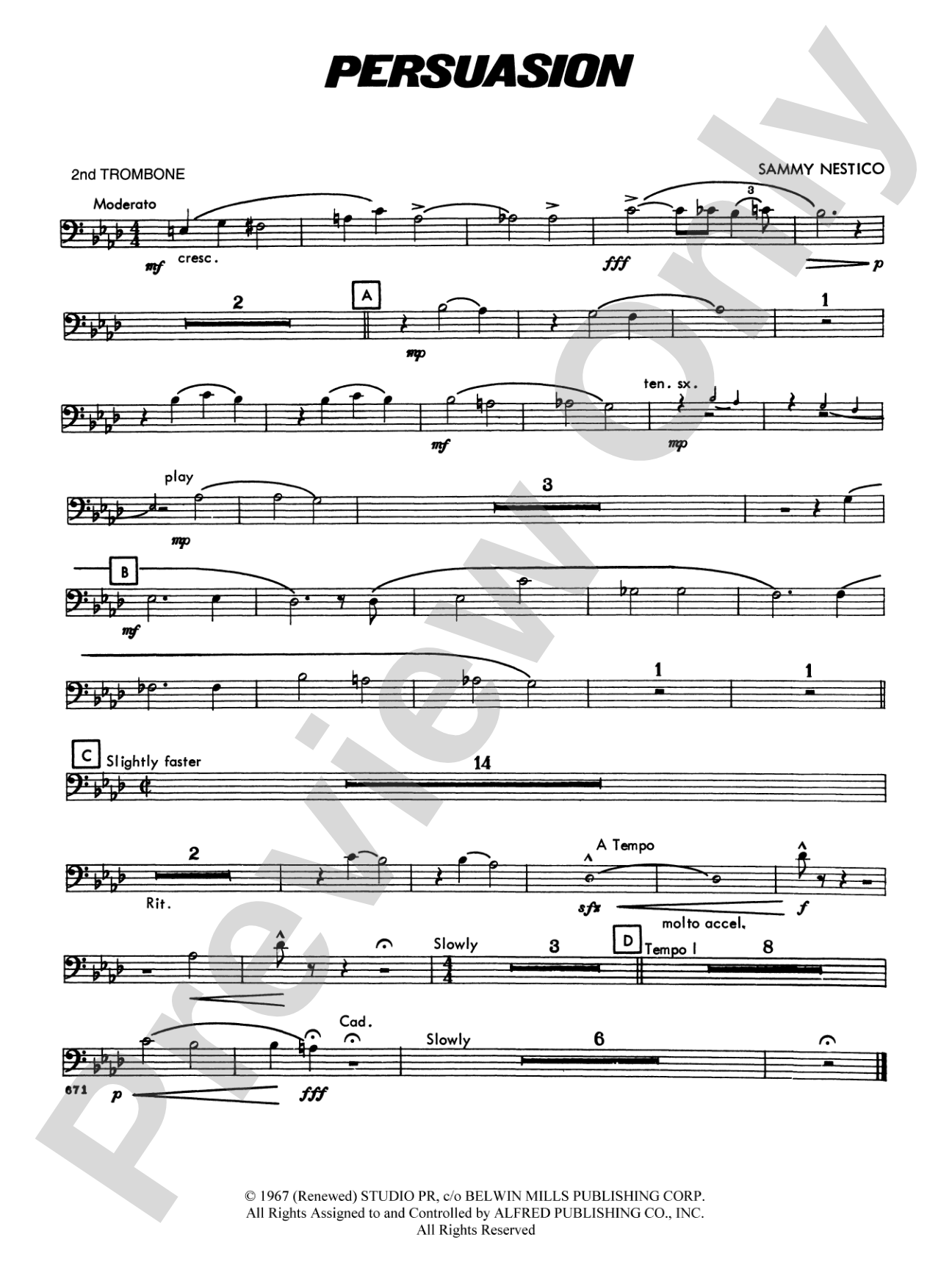 Persuasion: 2nd Trombone