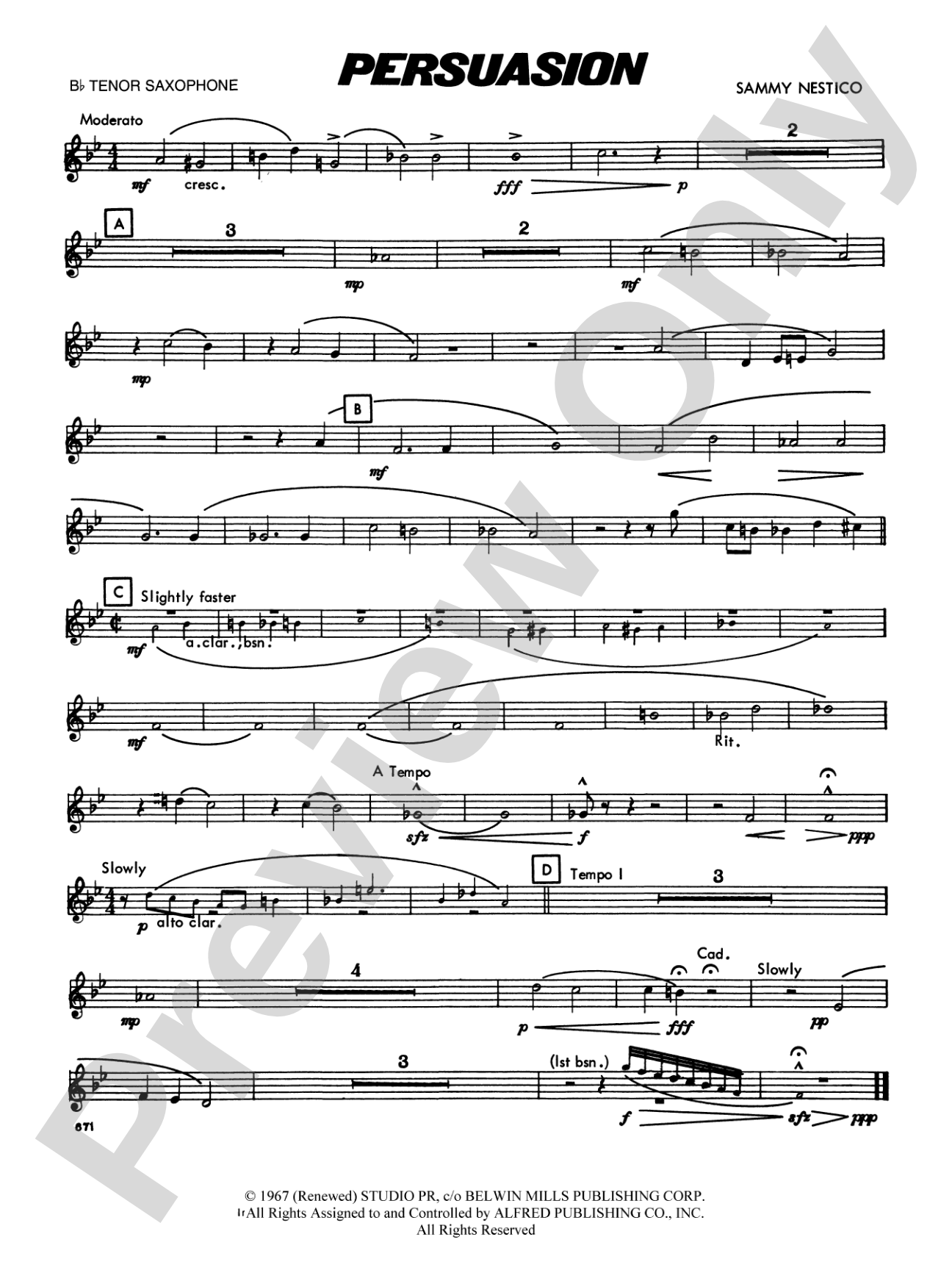 Persuasion: B-flat Tenor Saxophone