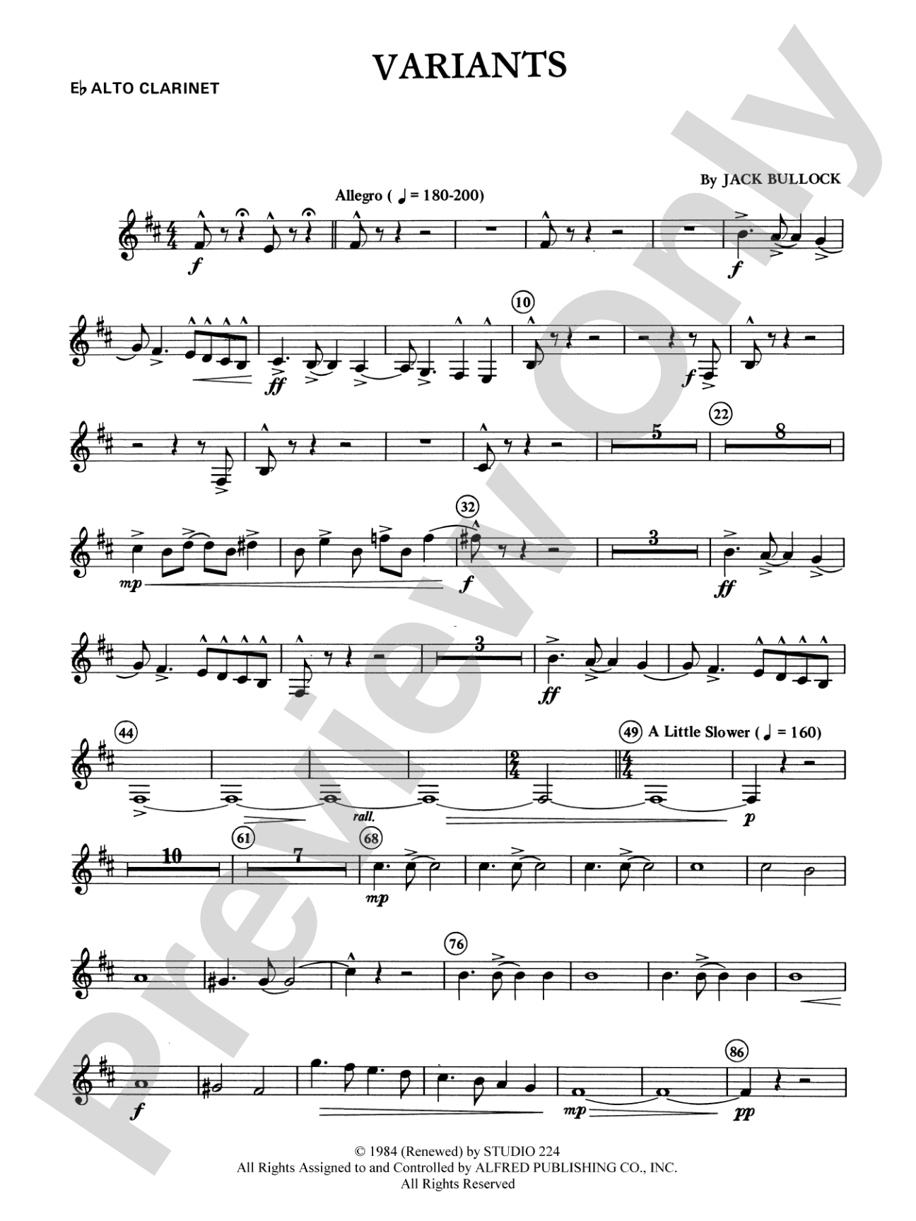 Variants: E-flat Alto Clarinet