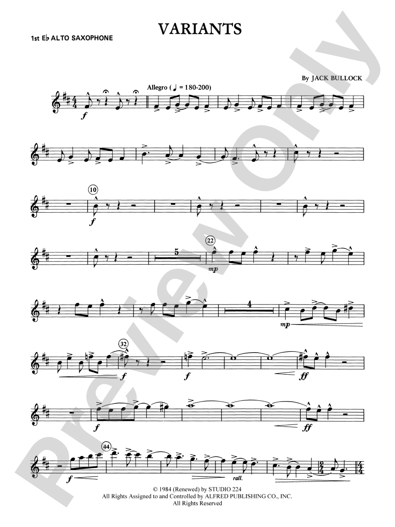Variants: E-flat Alto Saxophone