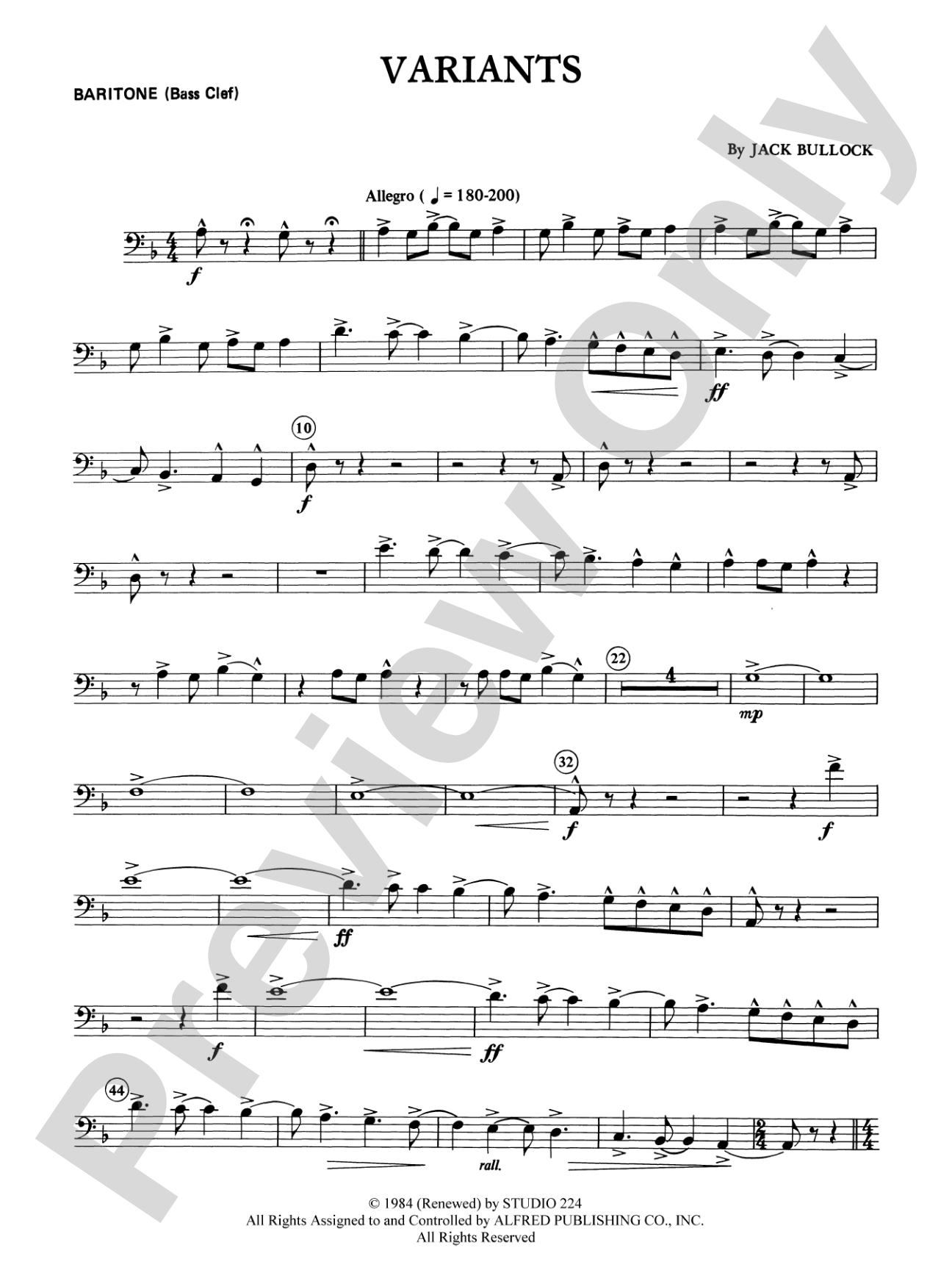 Variants: Baritone B.C.