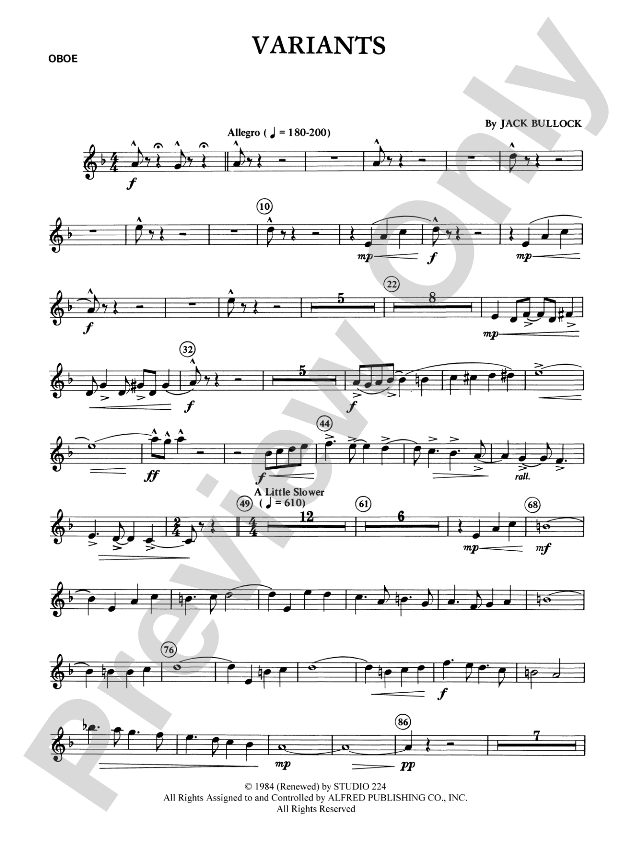 Variants: Oboe