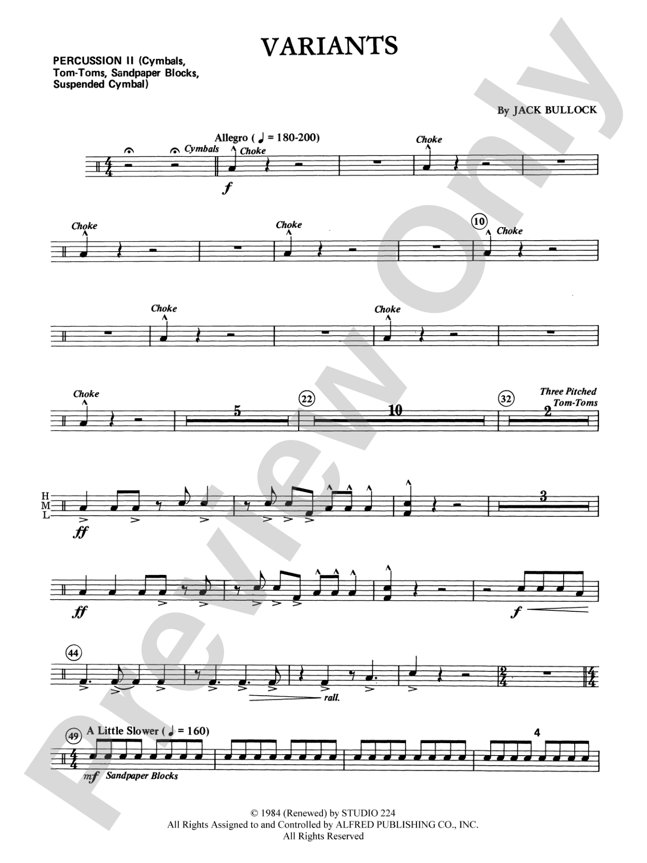 Variants: 2nd Percussion