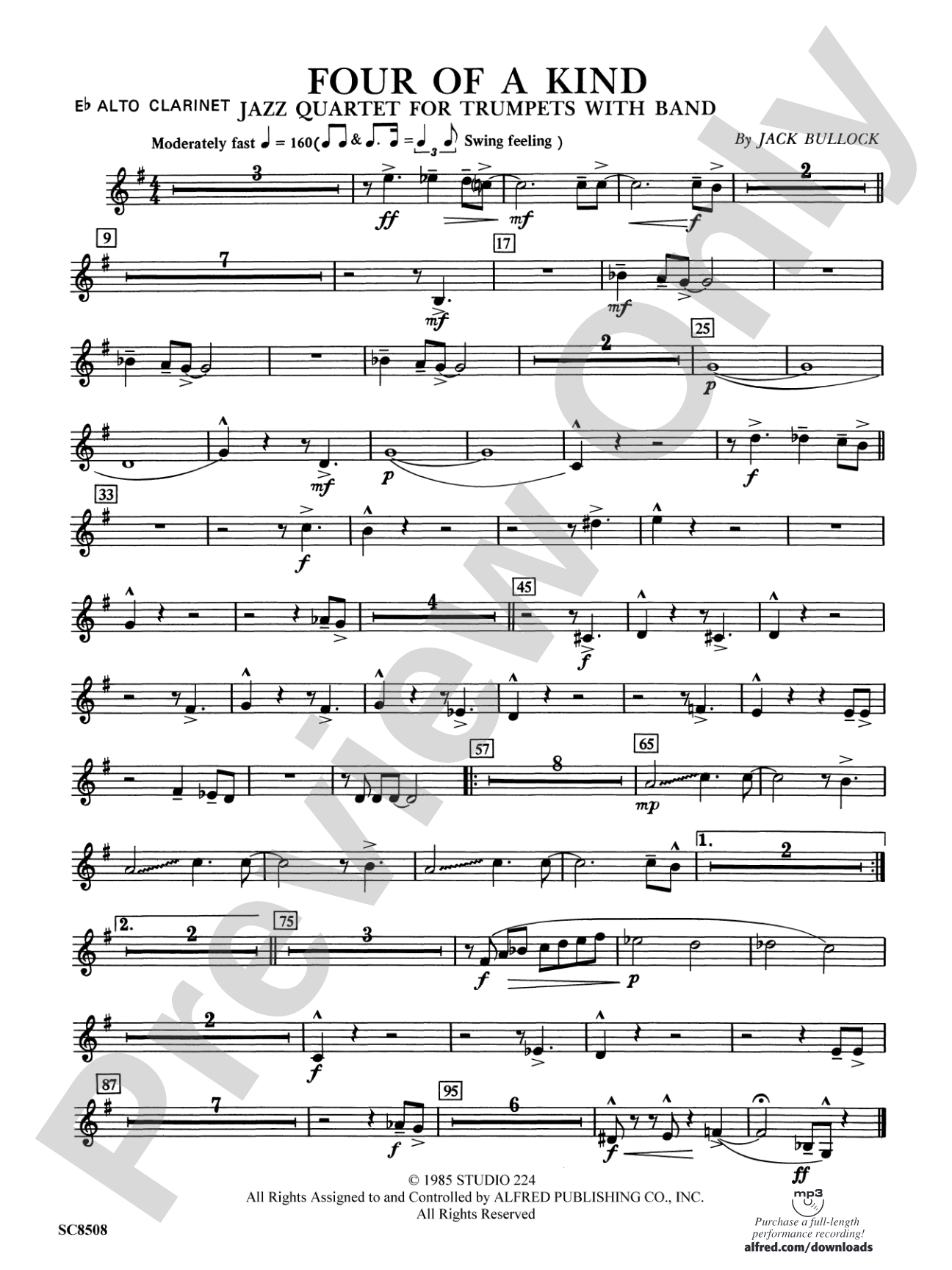 Four of a Kind: E-flat Alto Clarinet