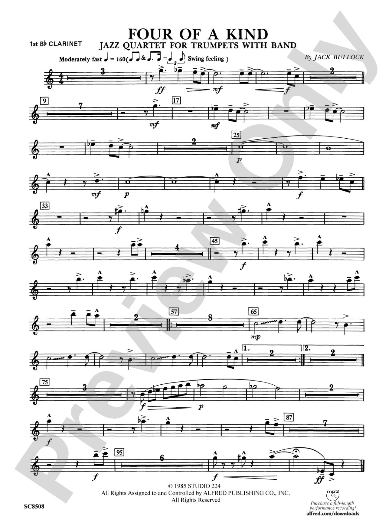 Four of a Kind: 1st B-flat Clarinet