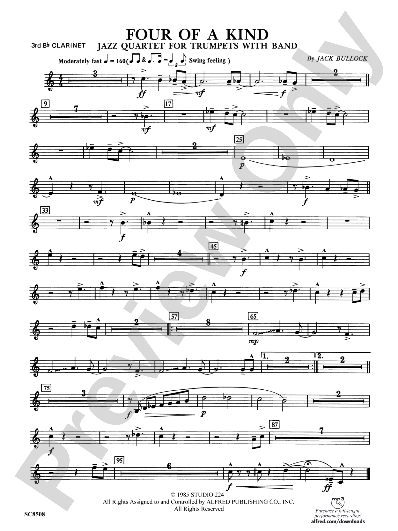 Four of a Kind: 3rd B-flat Clarinet