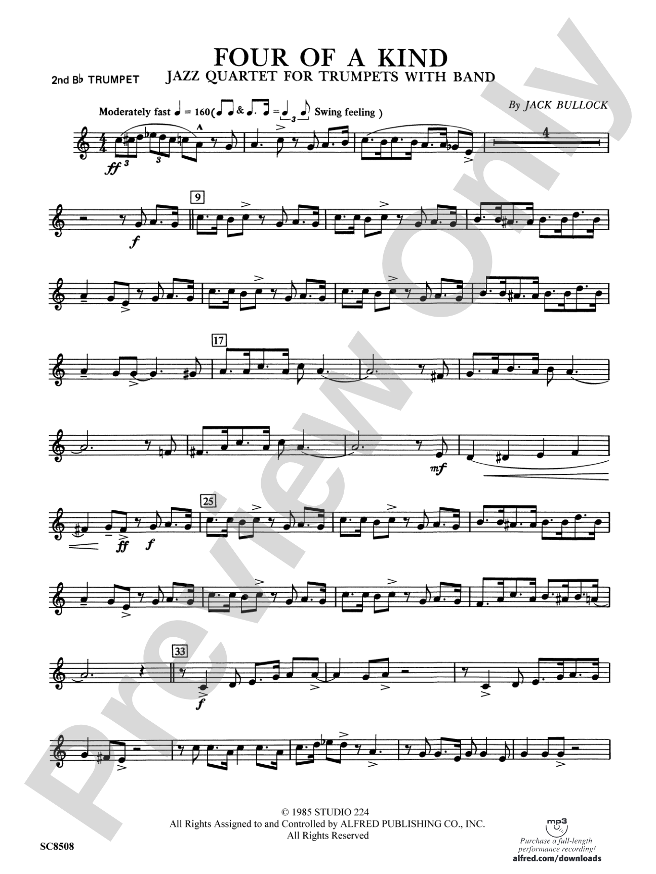Four of a Kind: 2nd B-flat Trumpet