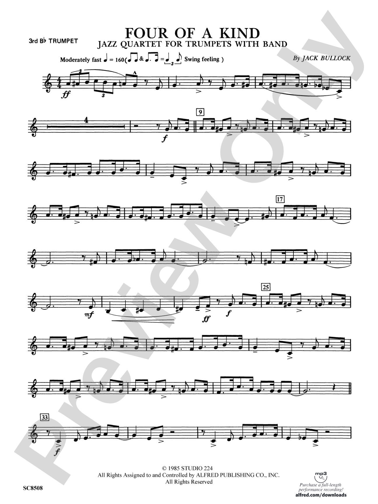Four of a Kind: 3rd B-flat Trumpet