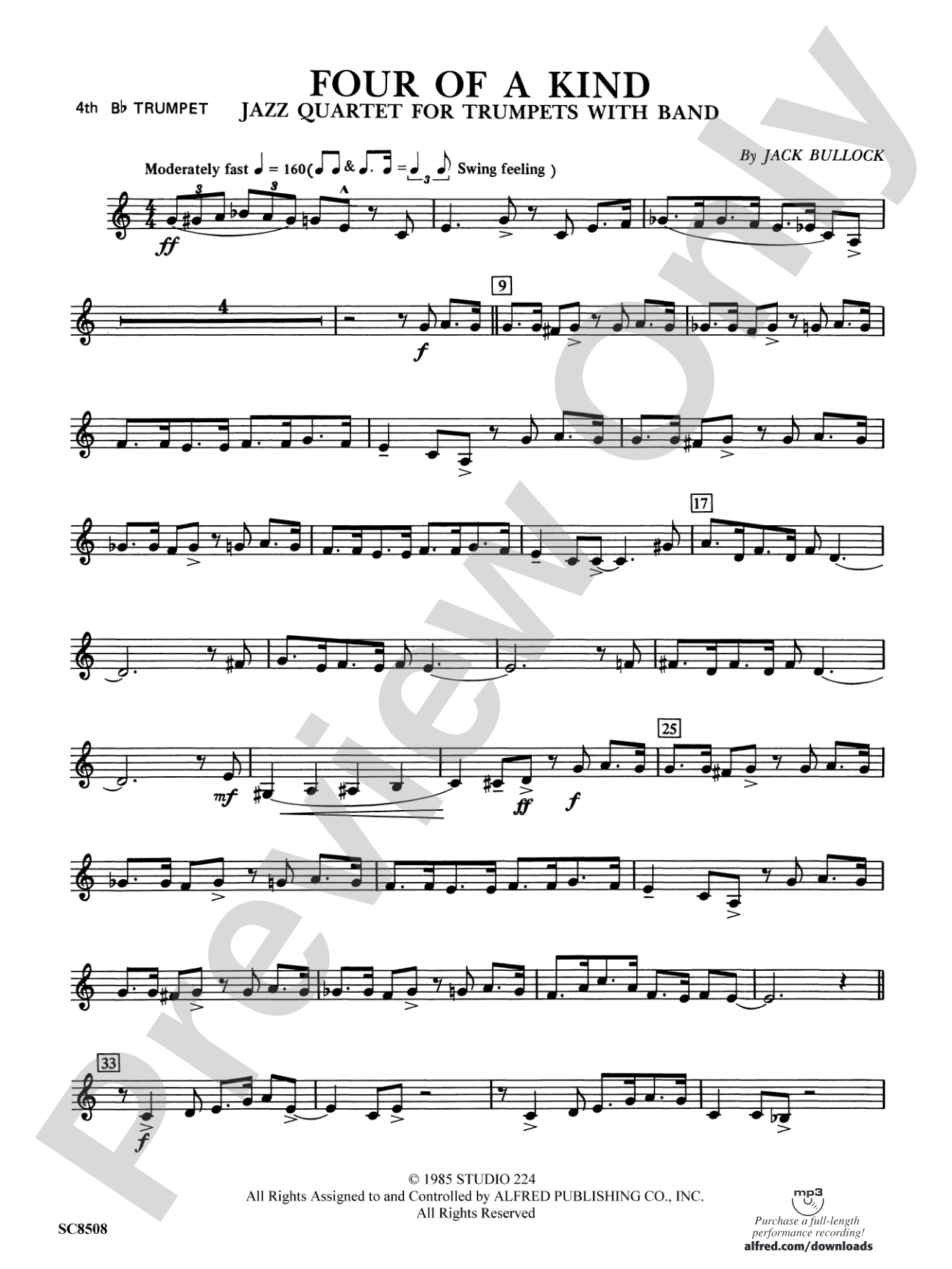 Four of a Kind: 4th B-flat Trumpet