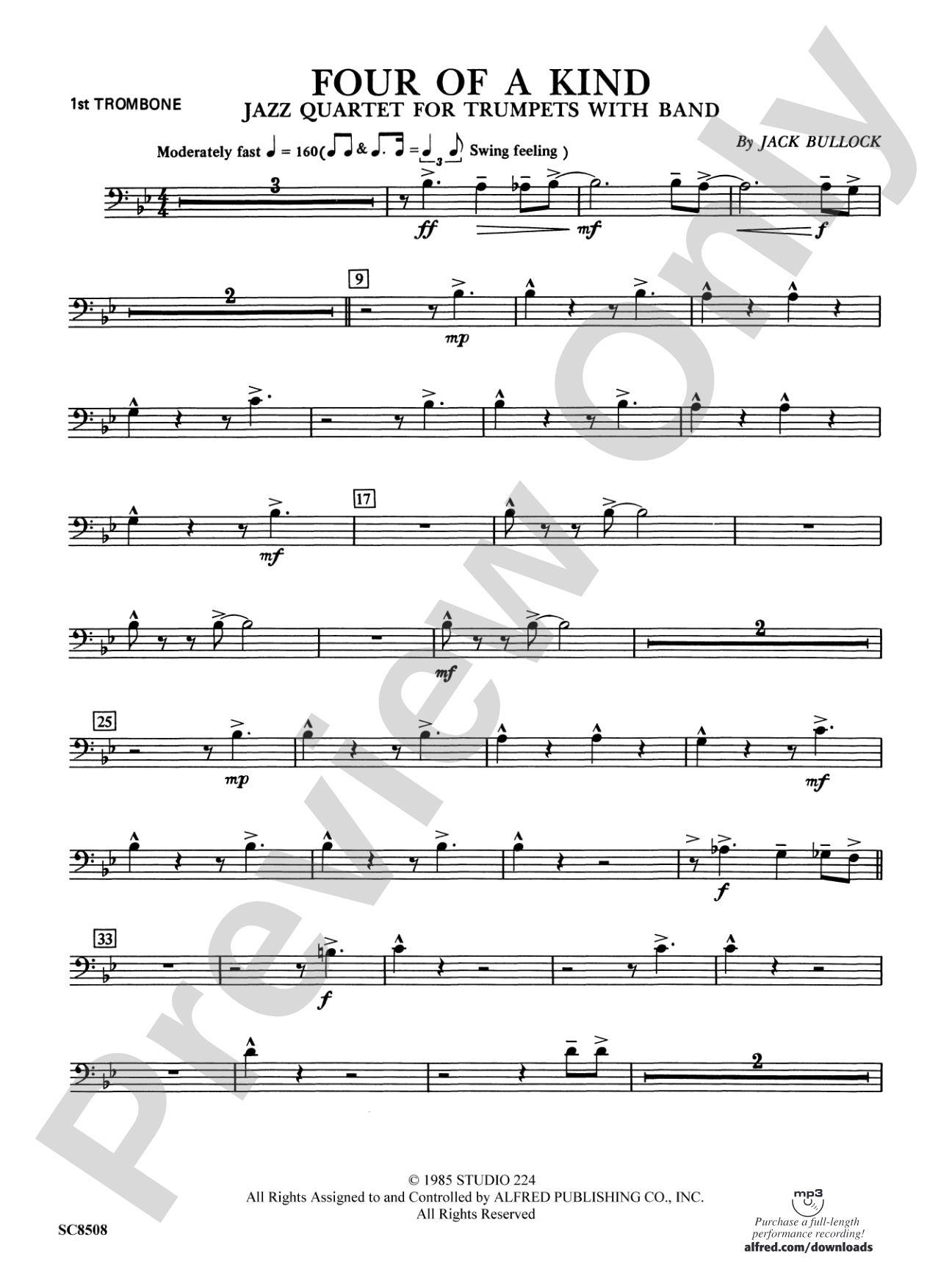 Four of a Kind: 1st Trombone