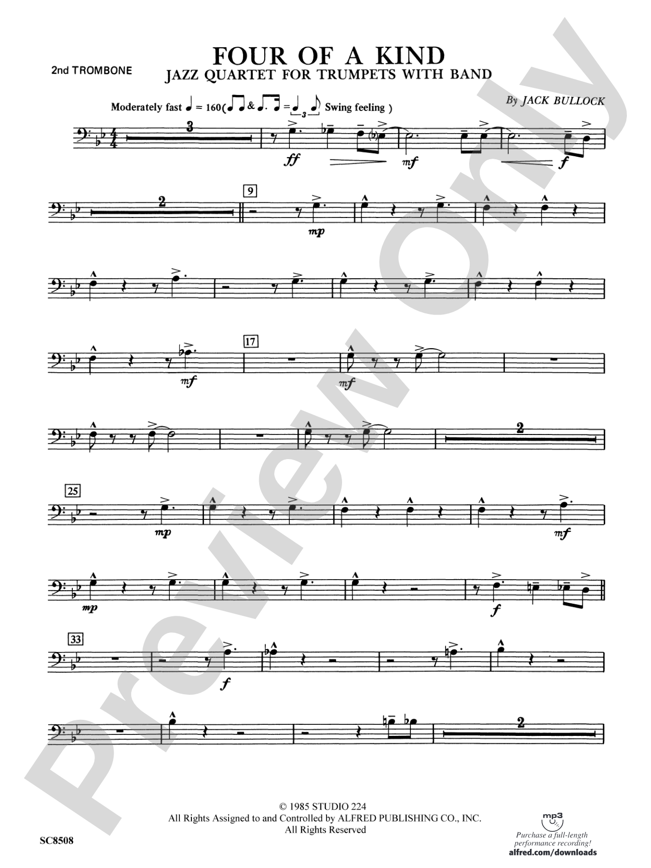 Four of a Kind: 2nd Trombone