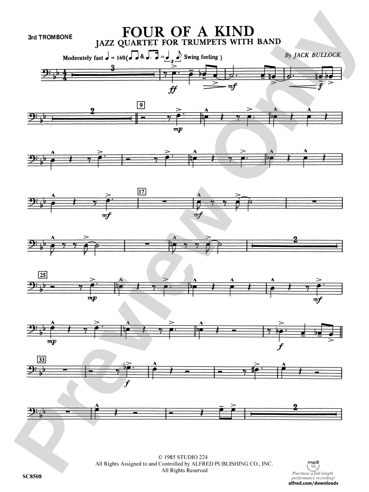 Four of a Kind: 3rd Trombone