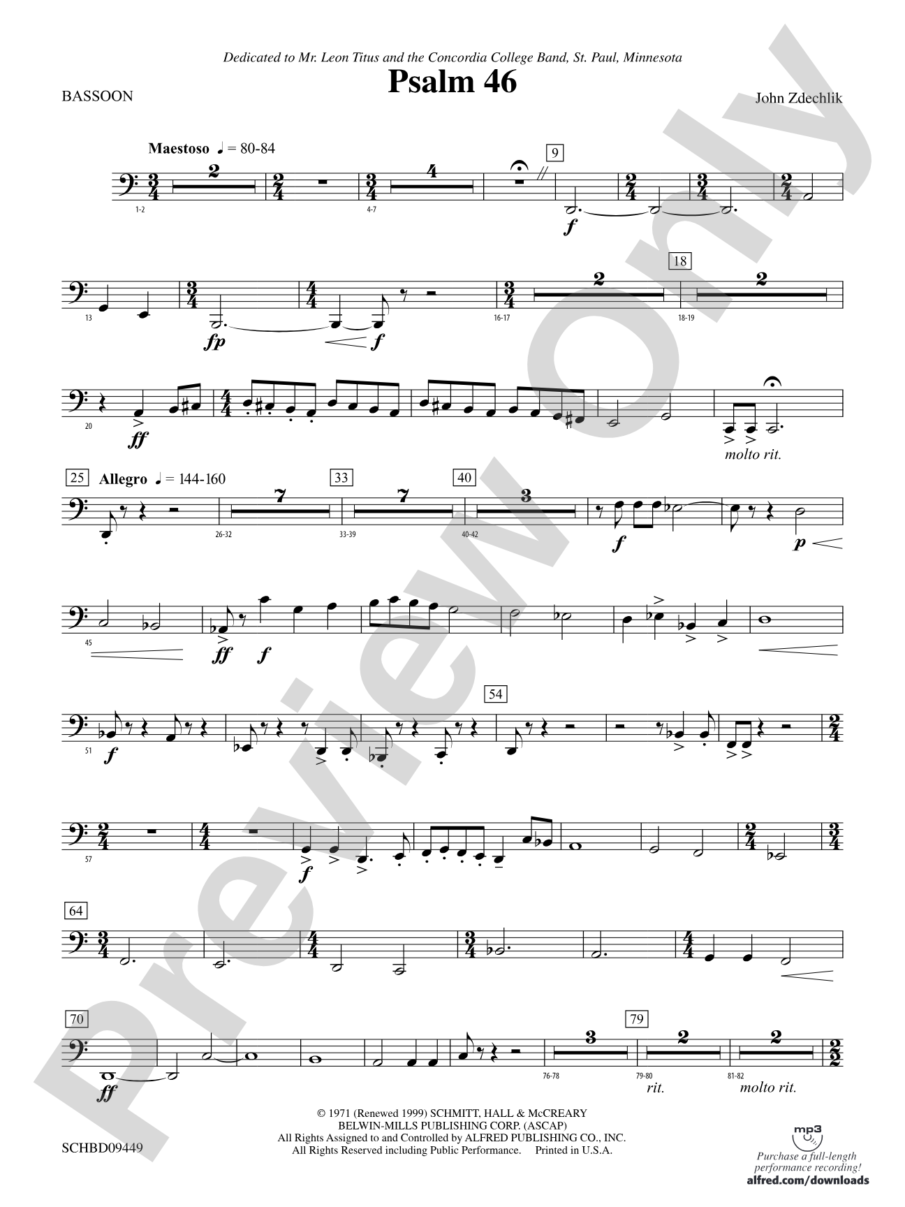 Psalm 46: Bassoon