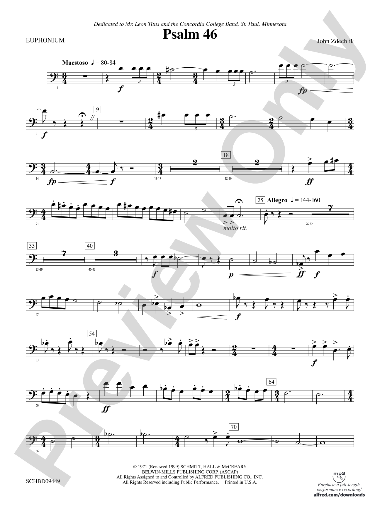 Psalm 46: Baritone B.C.