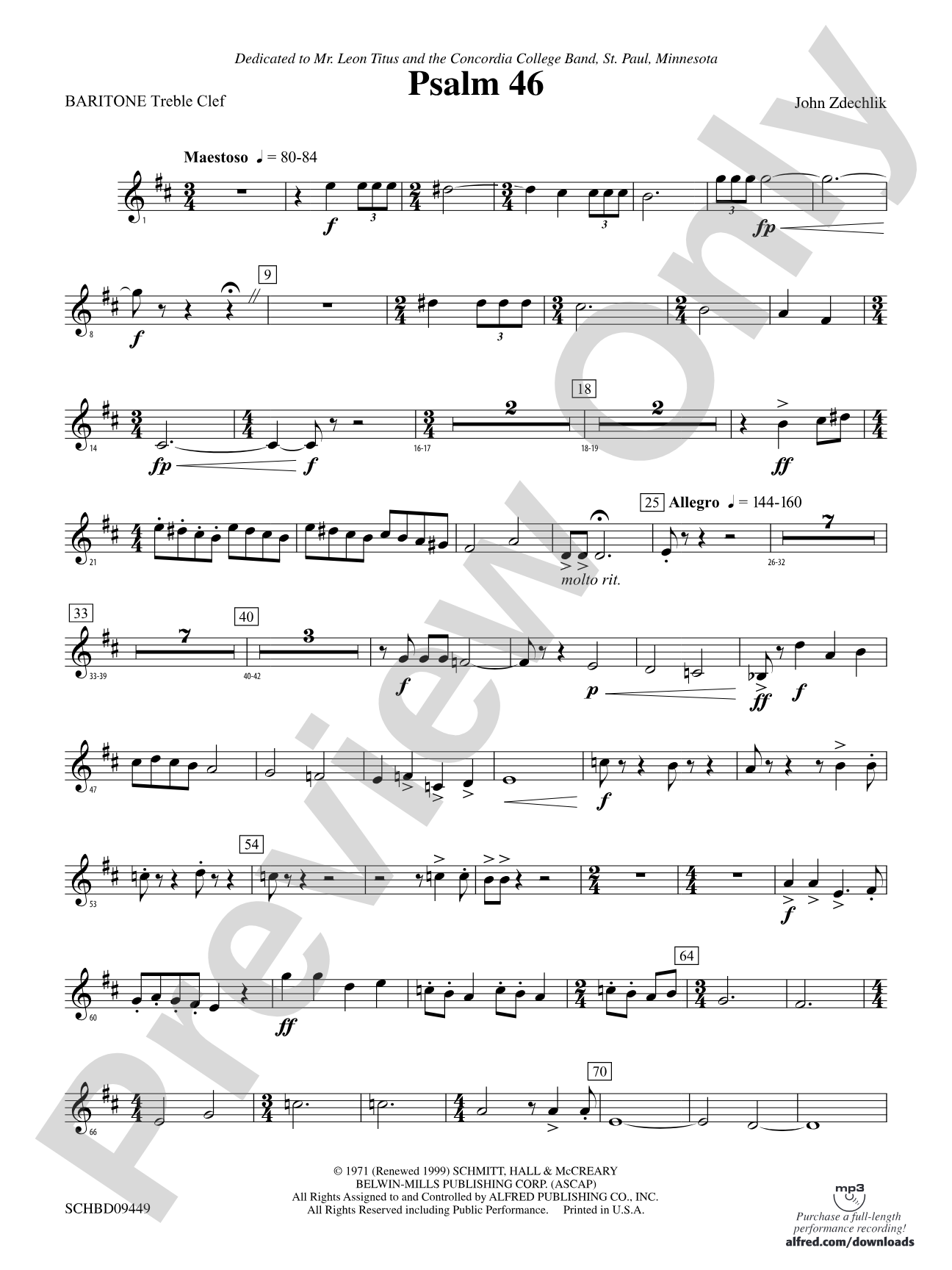 Psalm 46: Baritone T.C.
