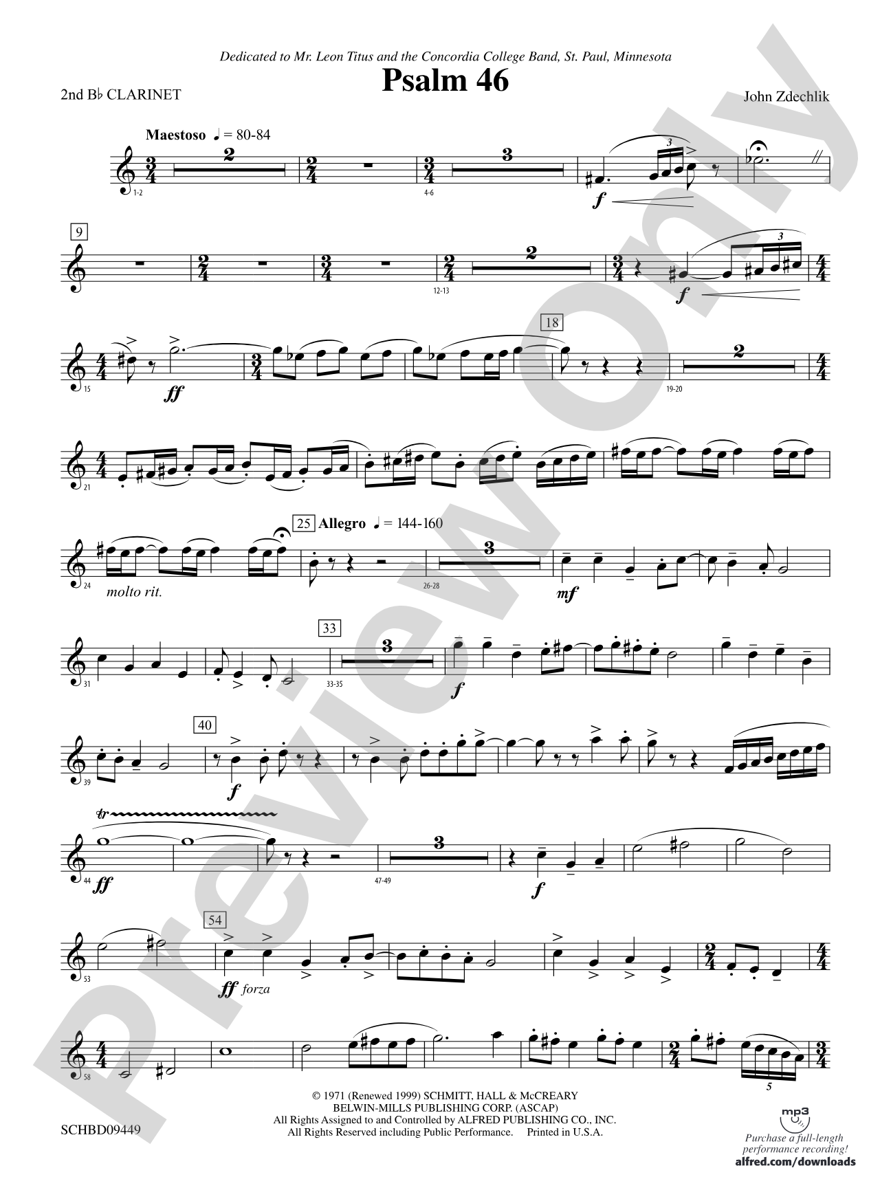 Psalm 46: 2nd B-flat Clarinet