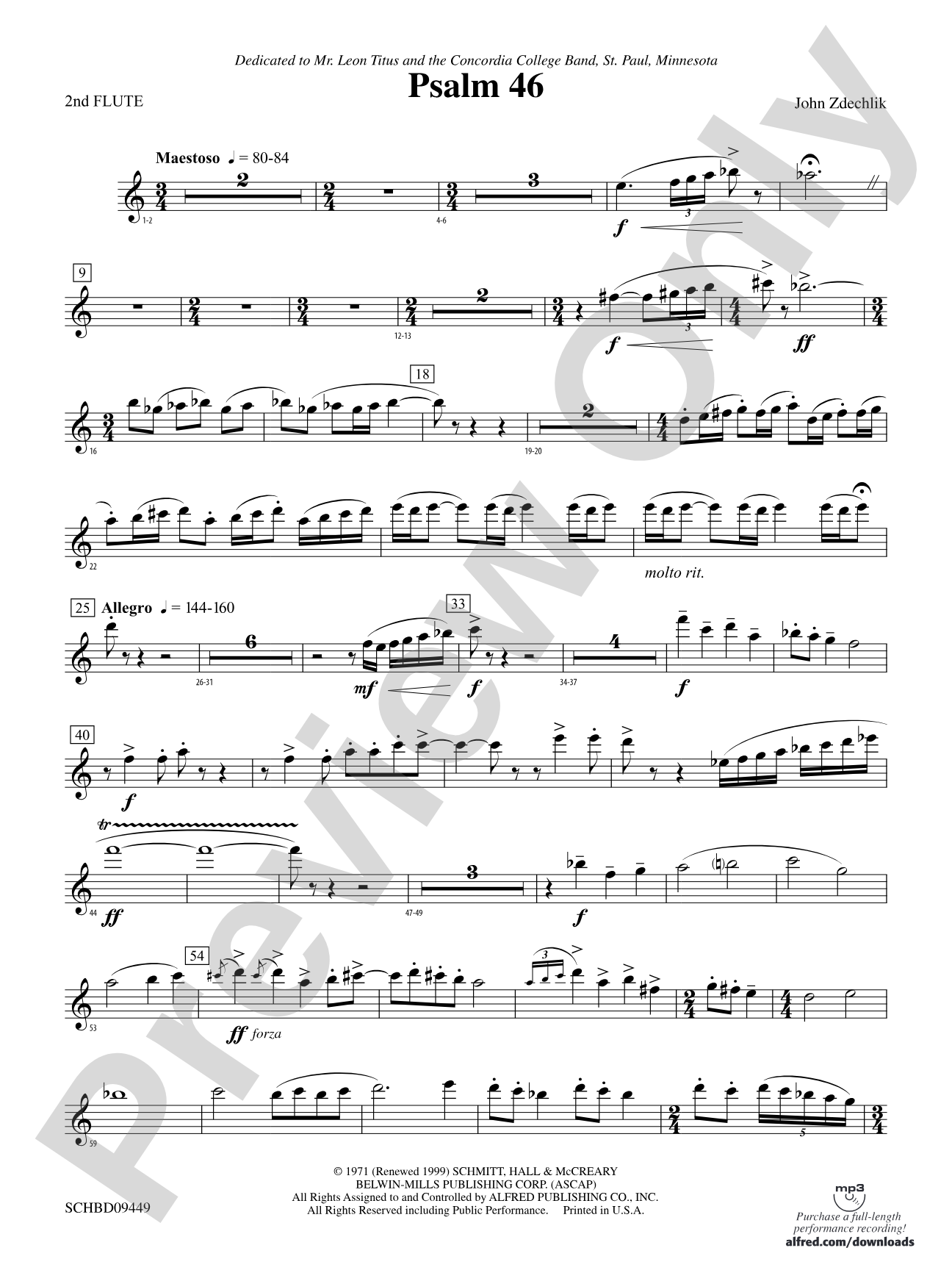Psalm 46: 2nd Flute