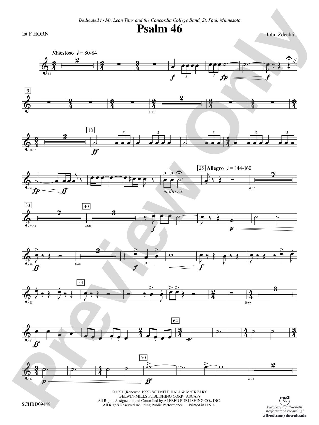 Psalm 46: 1st F Horn