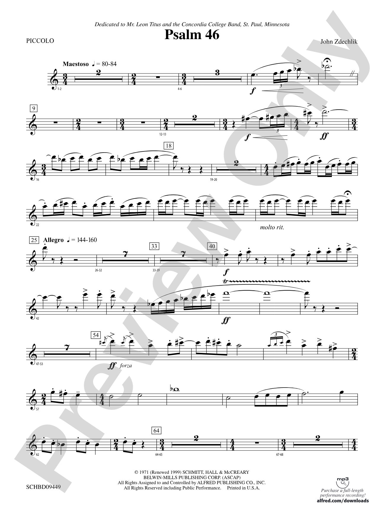Psalm 46: Piccolo
