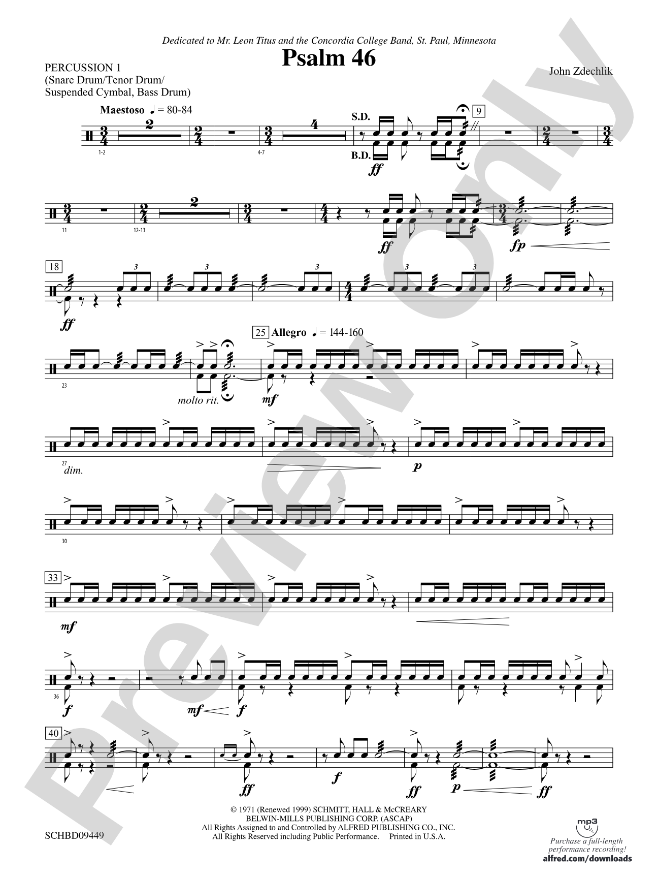 Psalm 46: 1st Percussion