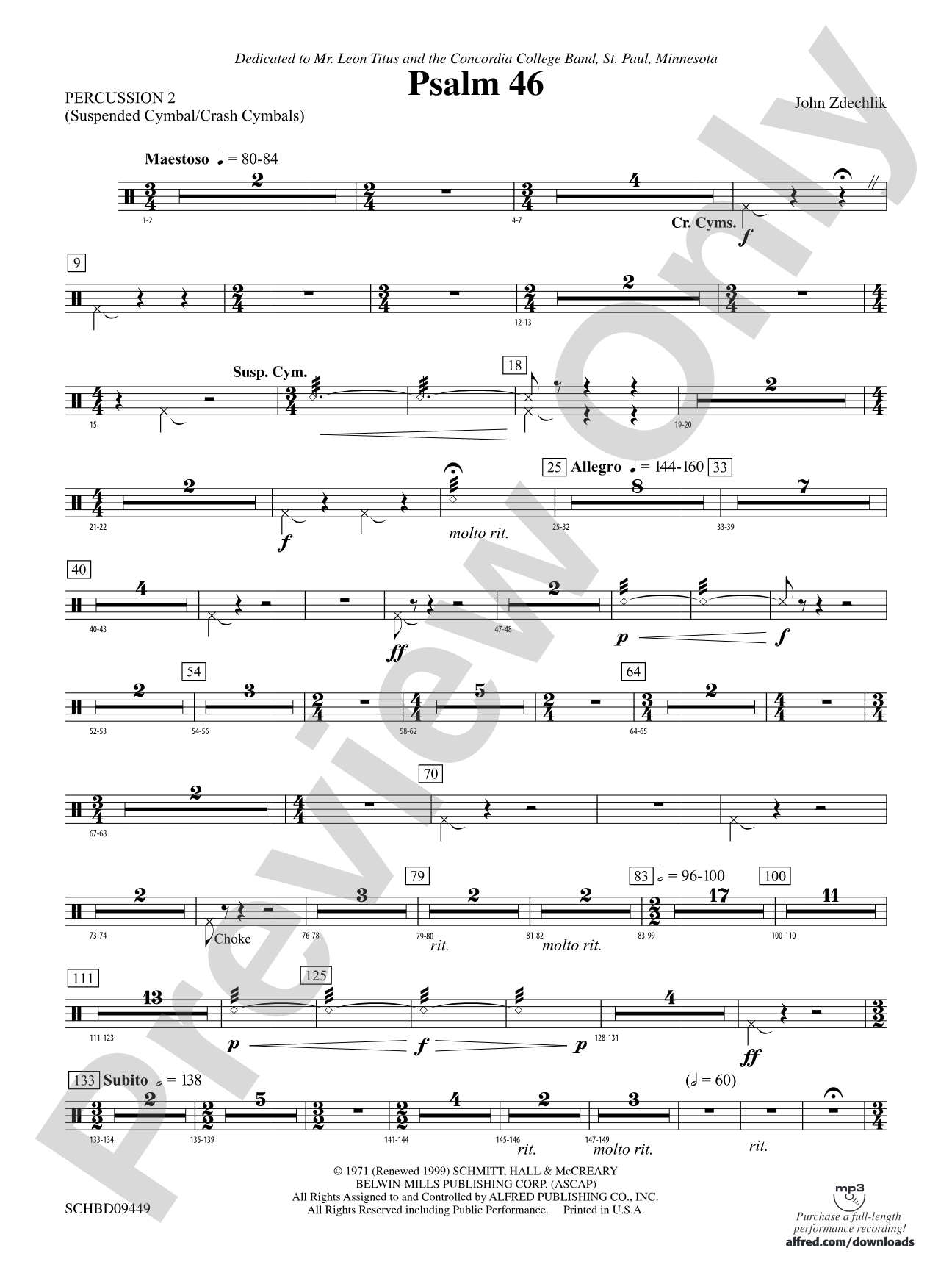 Psalm 46: 2nd Percussion